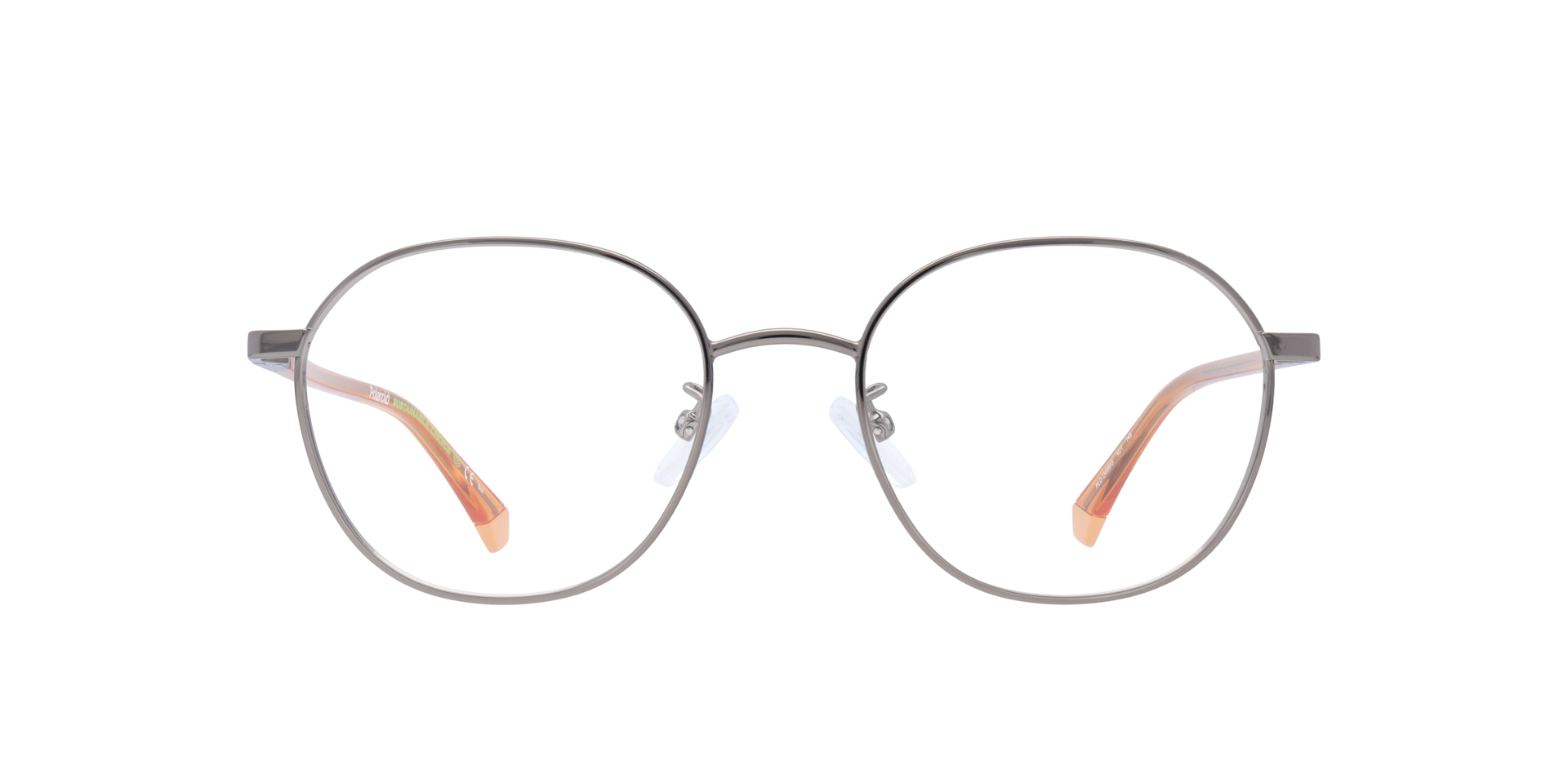 PLD D456/G Silver Shiny MetalEyeglass Frames for Glasses Direct, Front View