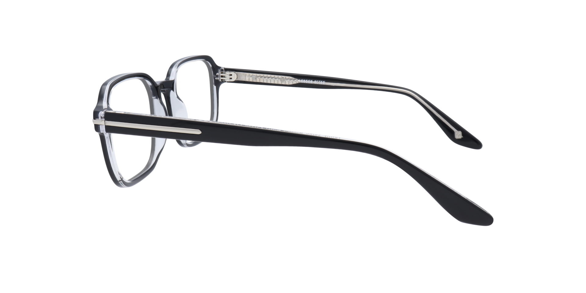 Dollis Shiny Black Crystal AcetateEyeglass Frames for Glasses Direct, Side View