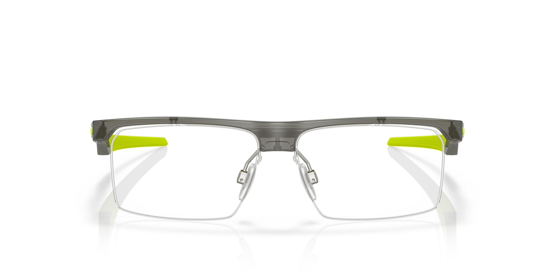 Coupler Polished Grey Smoke PlasticEyeglass Frames for Glasses Direct, Front View