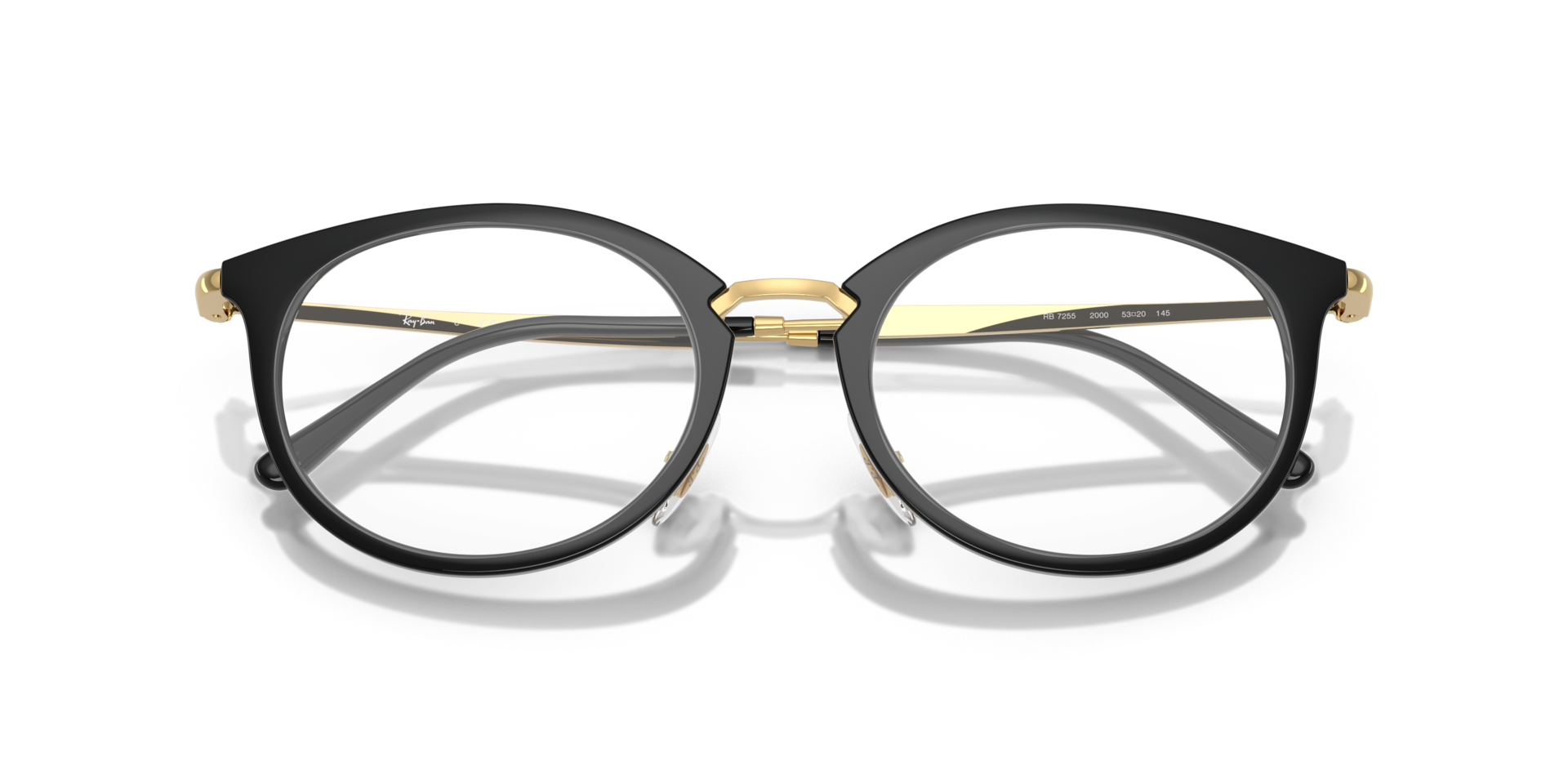 RB7255 Black PlasticEyeglass Frames for Glasses Direct, Closed View