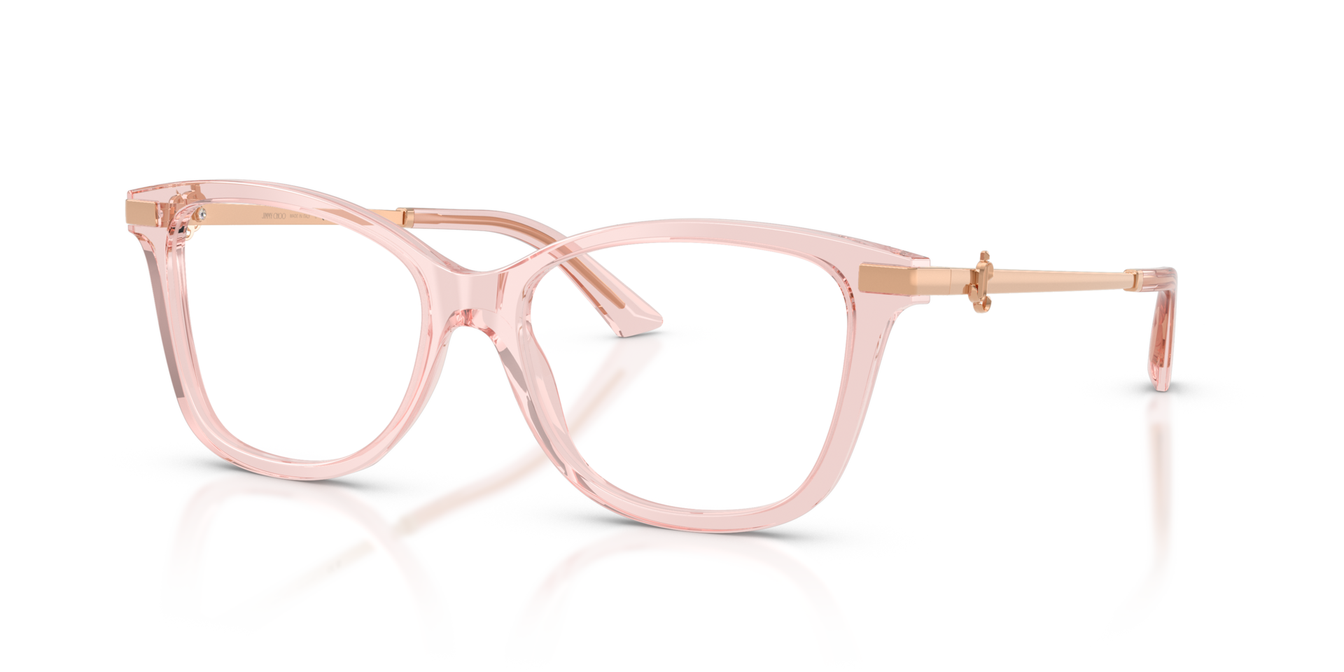 JC3068B Transparent Rose AcetateEyeglass Frames for Glasses Direct, Angle View