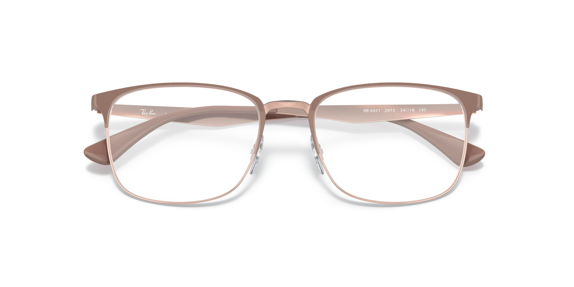 RB6421 Optics Beige On Copper MetalEyeglass Frames for Glasses Direct, Closed View