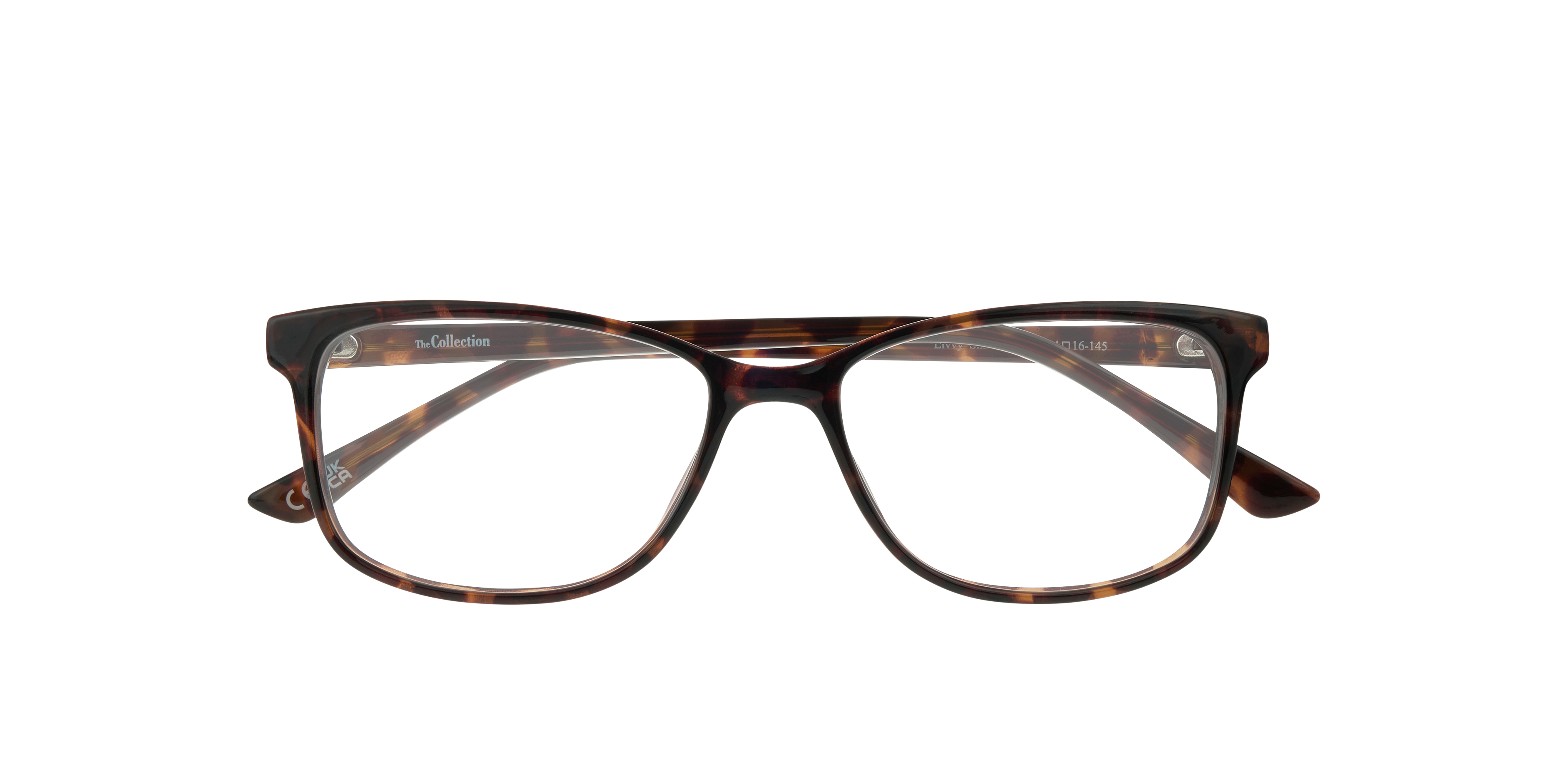 Livvy Shiny Havana PlasticEyeglass Frames for Glasses Direct, Closed View