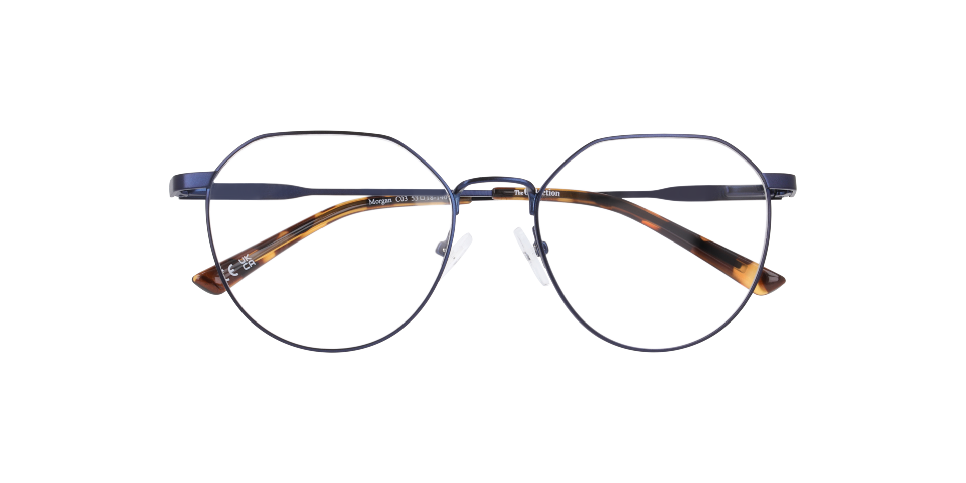 Morgan Blue MetalEyeglass Frames for Glasses Direct, Closed View