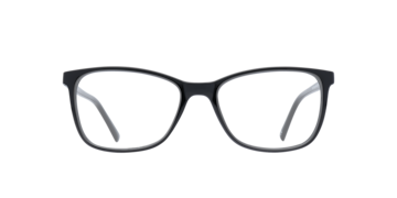 Shiny Black Leah -  Plastic Glasses