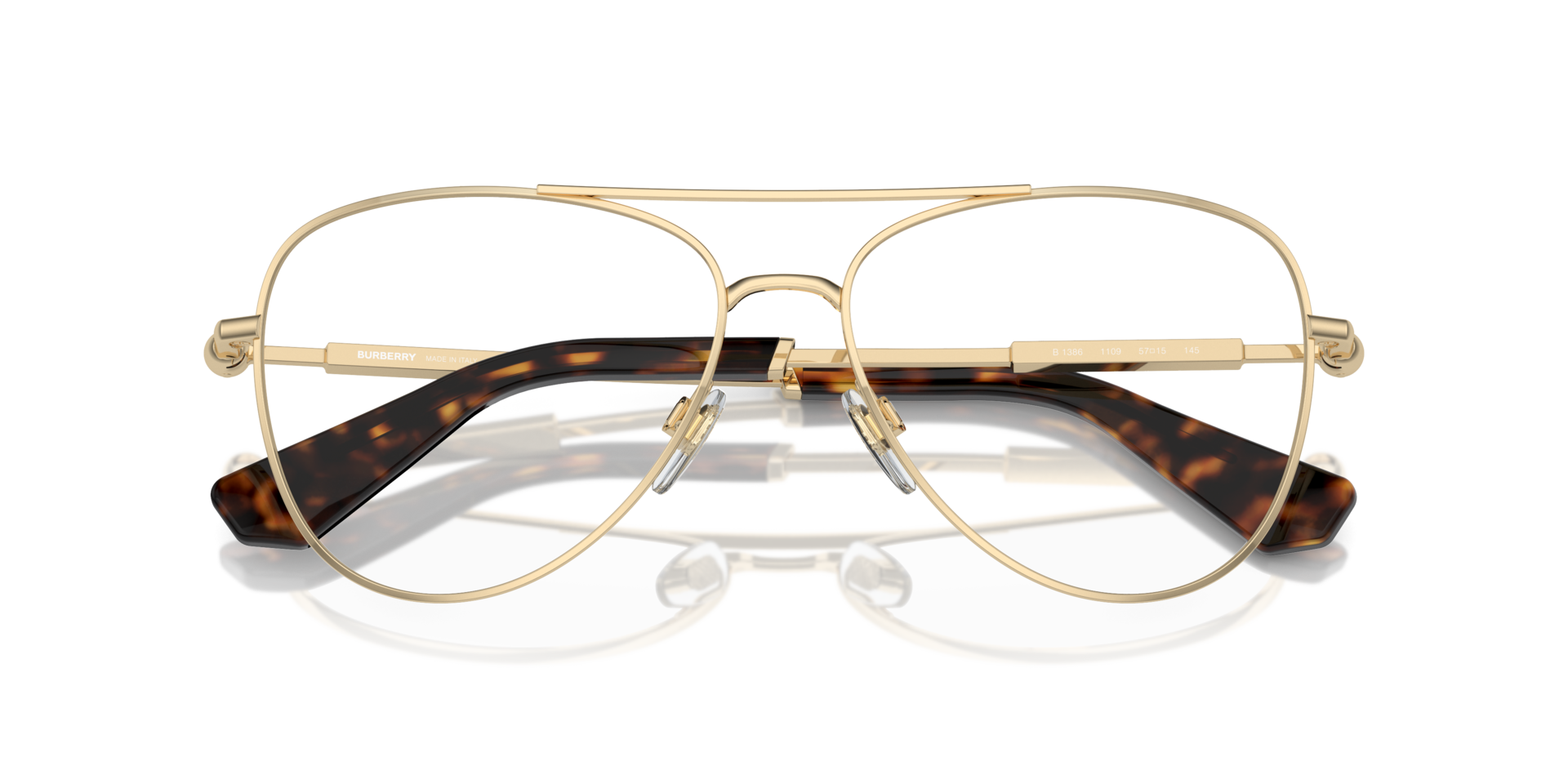 BE1386 Light Gold MetalEyeglass Frames for Glasses Direct, Closed View