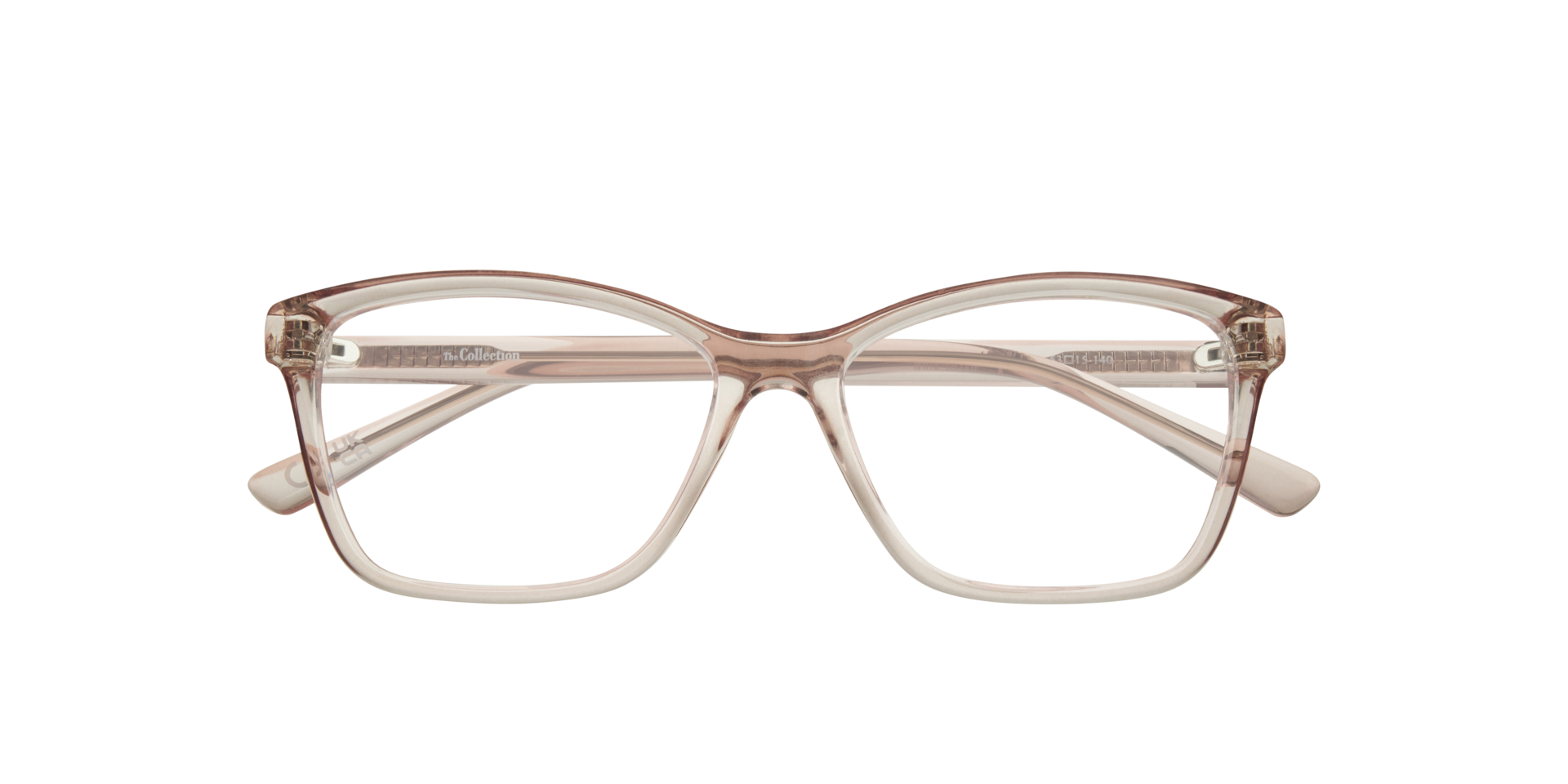 Kara Crystal Light Pink PlasticEyeglass Frames for Glasses Direct, Closed View