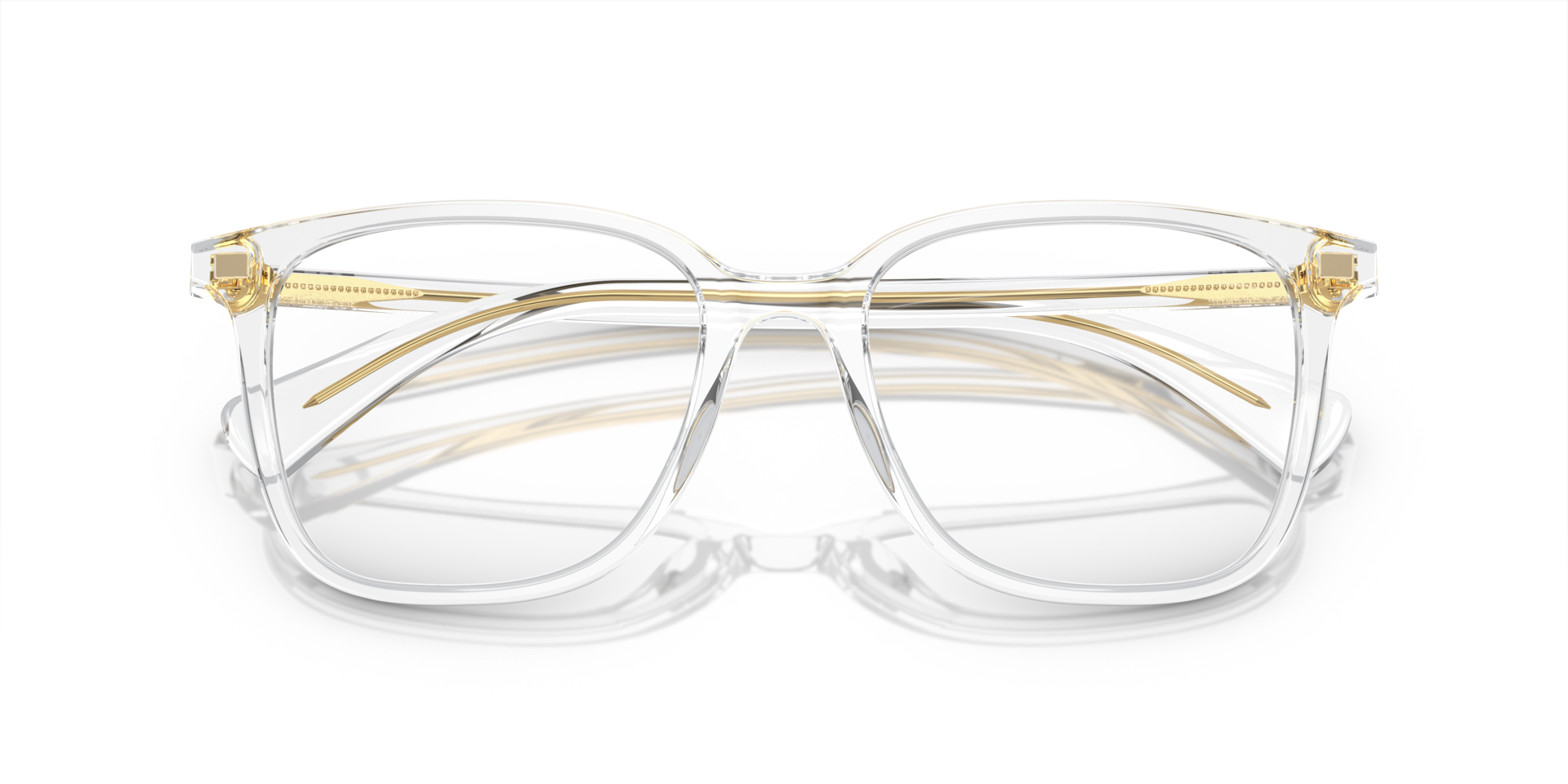 RA7147 Shiny Transparent Crystal AcetateEyeglass Frames for Glasses Direct, Closed View