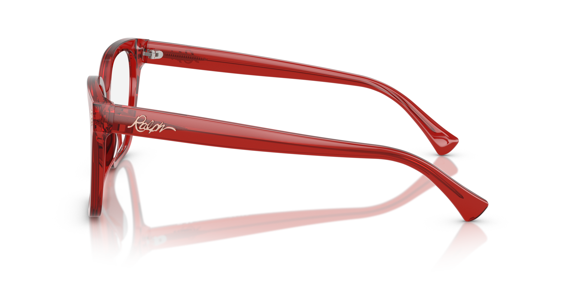 RA7158U Shiny Transparent Burgundy AcetateEyeglass Frames for Glasses Direct, Side View