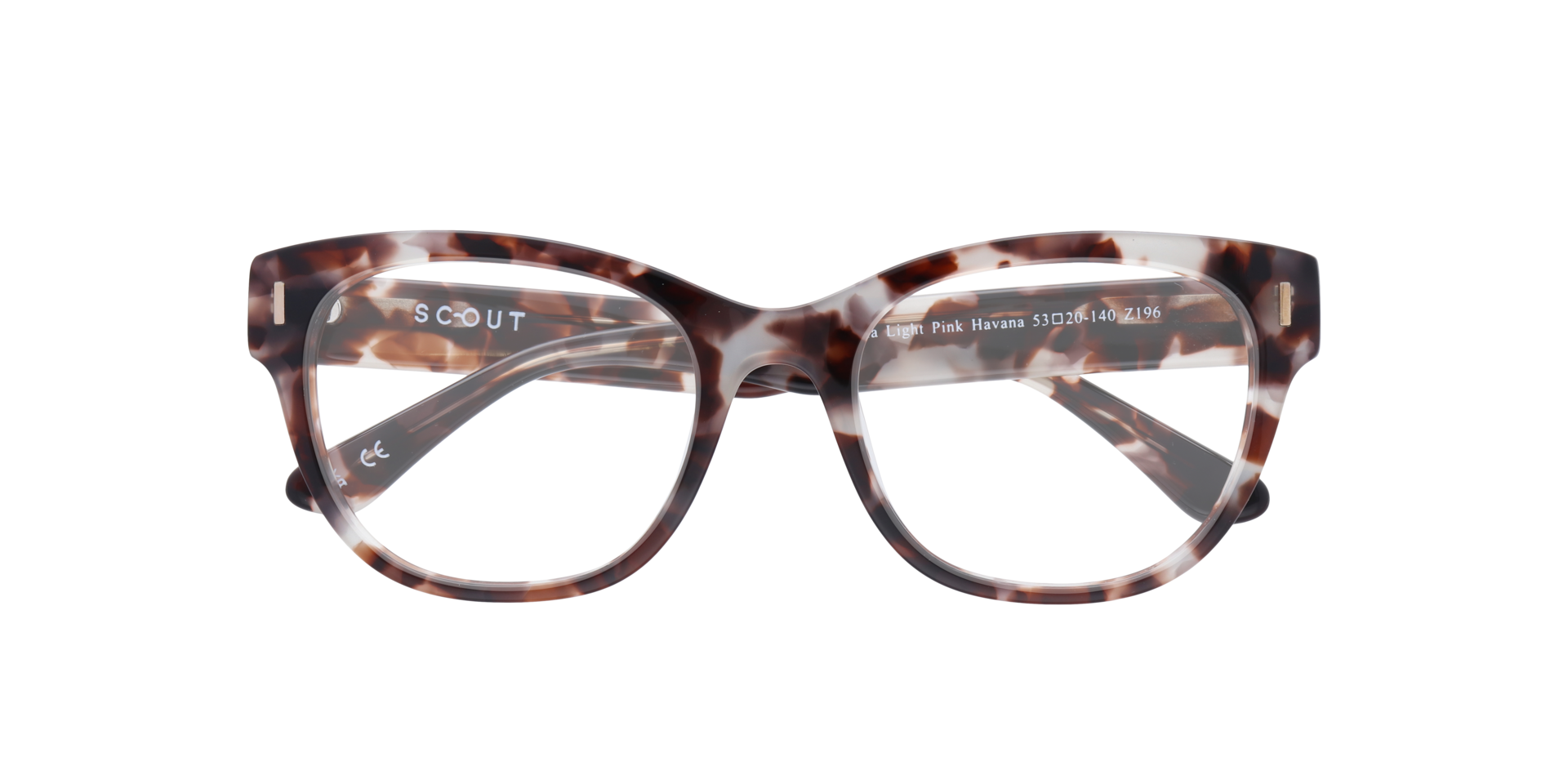 Gabriella Light Pink Havana AcetateEyeglass Frames for Glasses Direct, Closed View