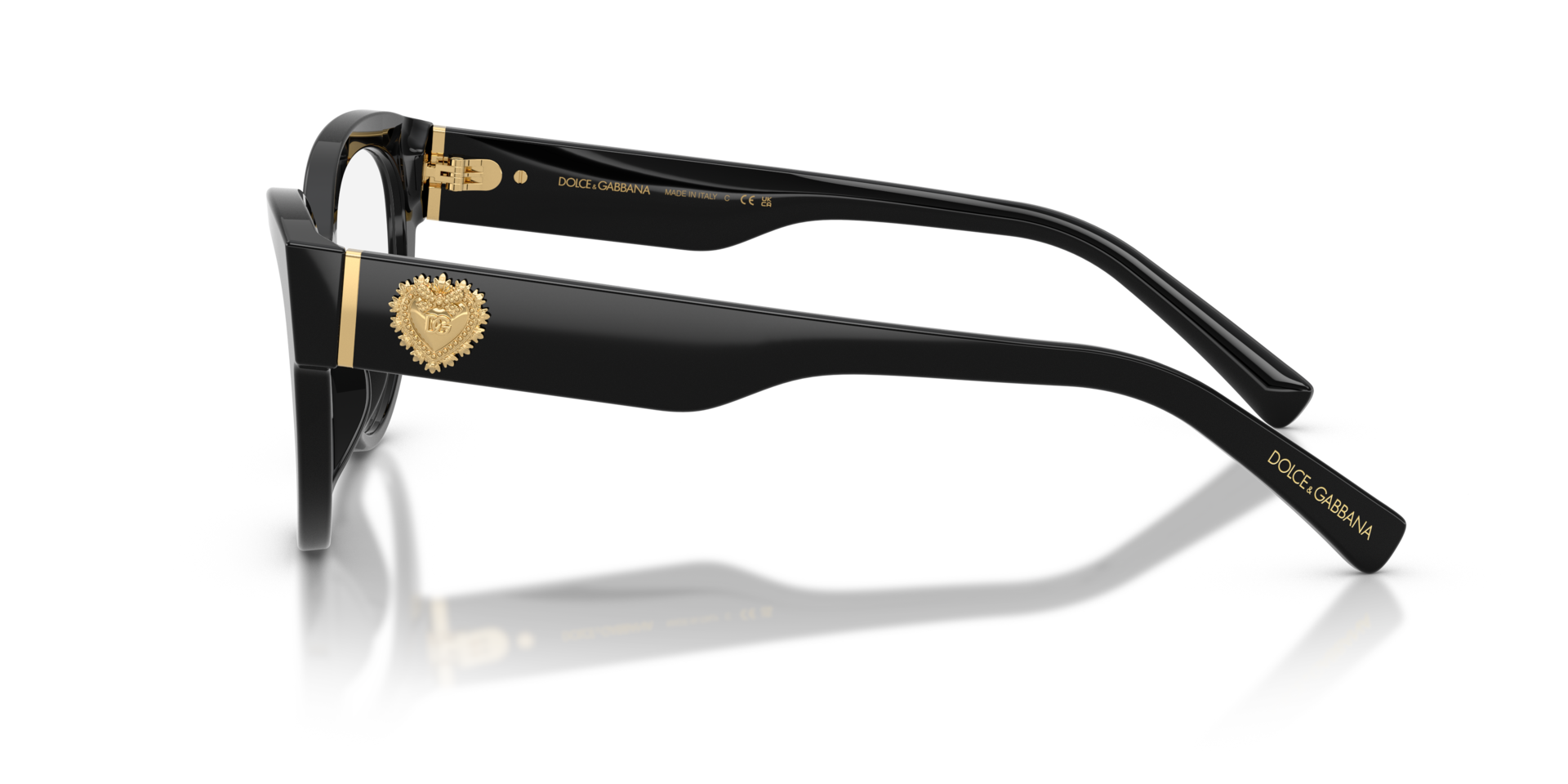 DG3440 Black AcetateEyeglass Frames for Glasses Direct, Side View