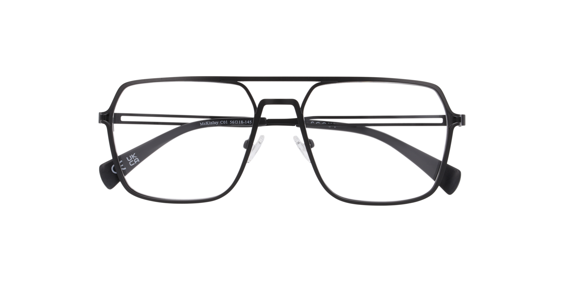 Mckinlay Black MetalEyeglass Frames for Glasses Direct, Closed View