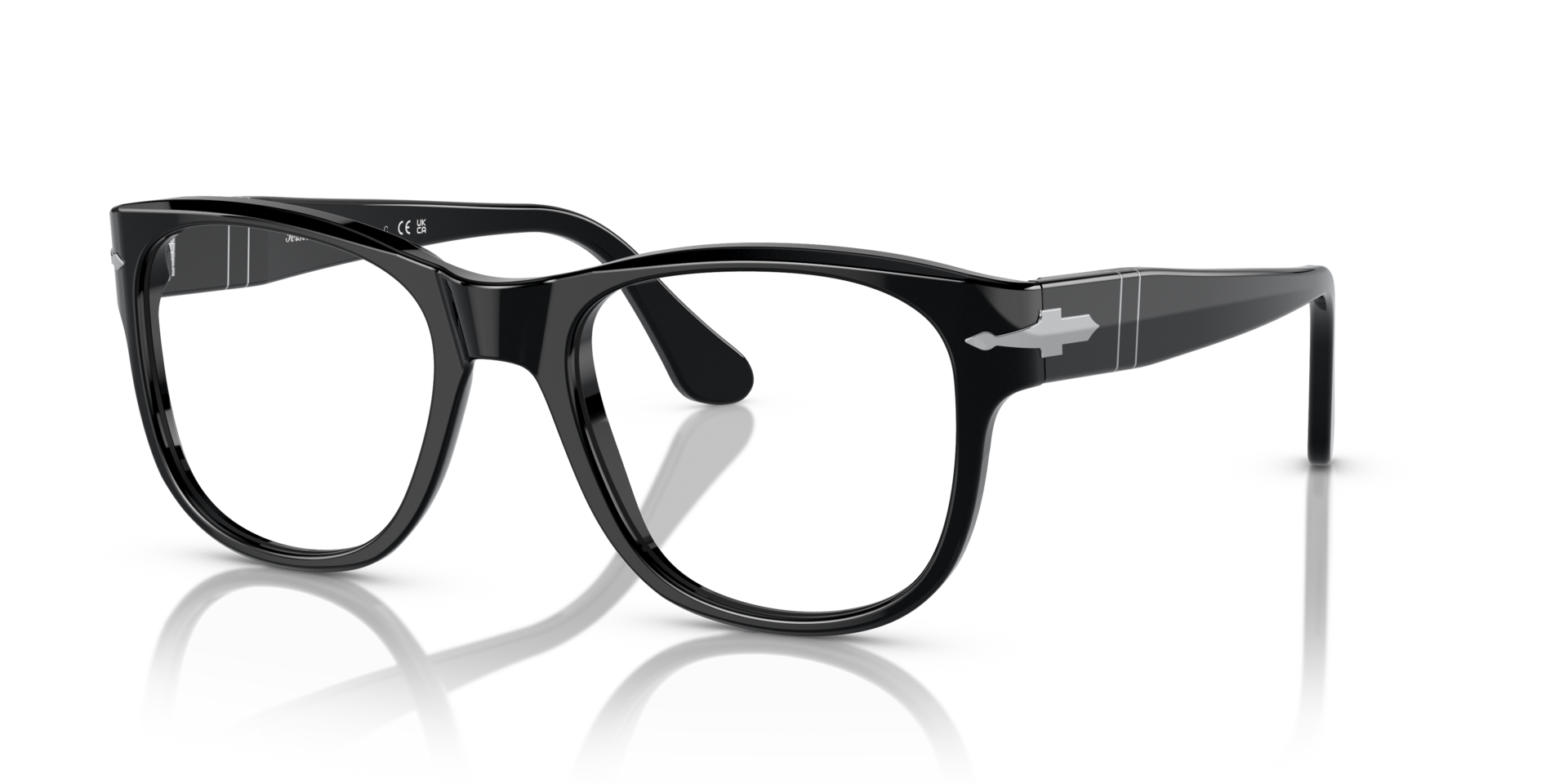 PO3312V Black AcetateEyeglass Frames for Glasses Direct, Angle View