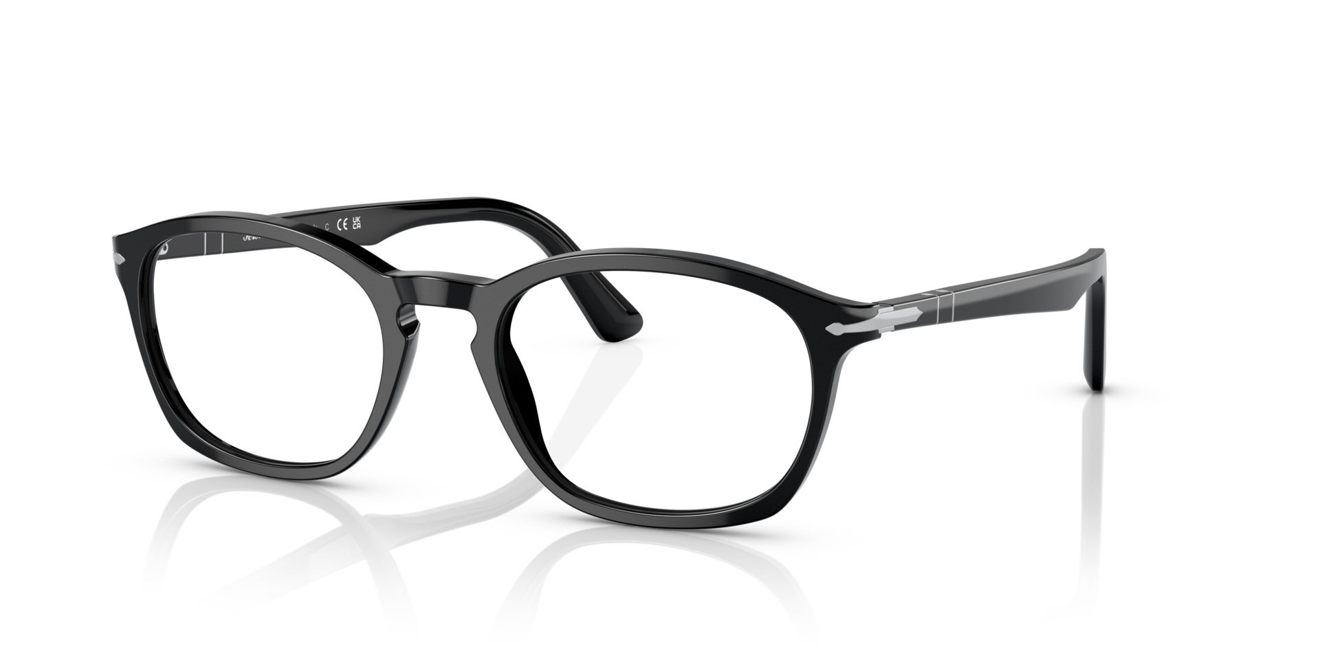 PO3303V Black AcetateEyeglass Frames for Glasses Direct, Angle View