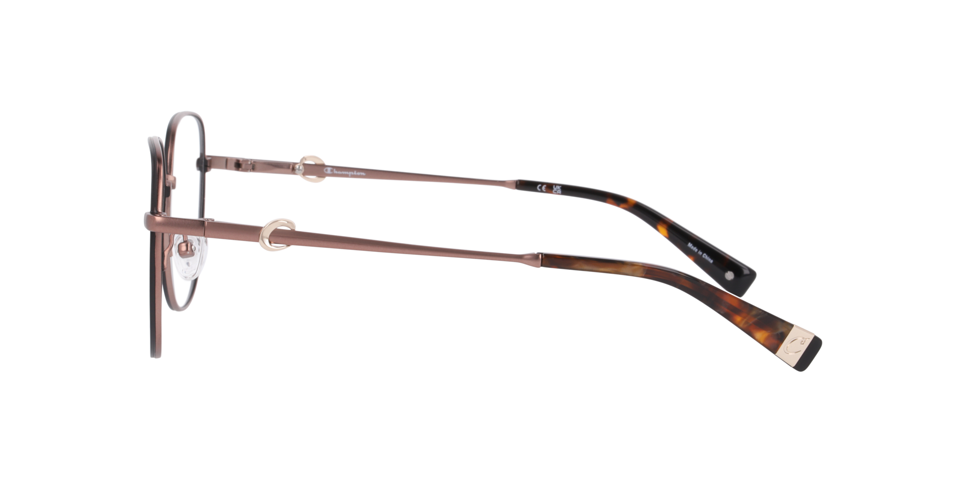 Cuemi Black MetalEyeglass Frames for Glasses Direct, Side View