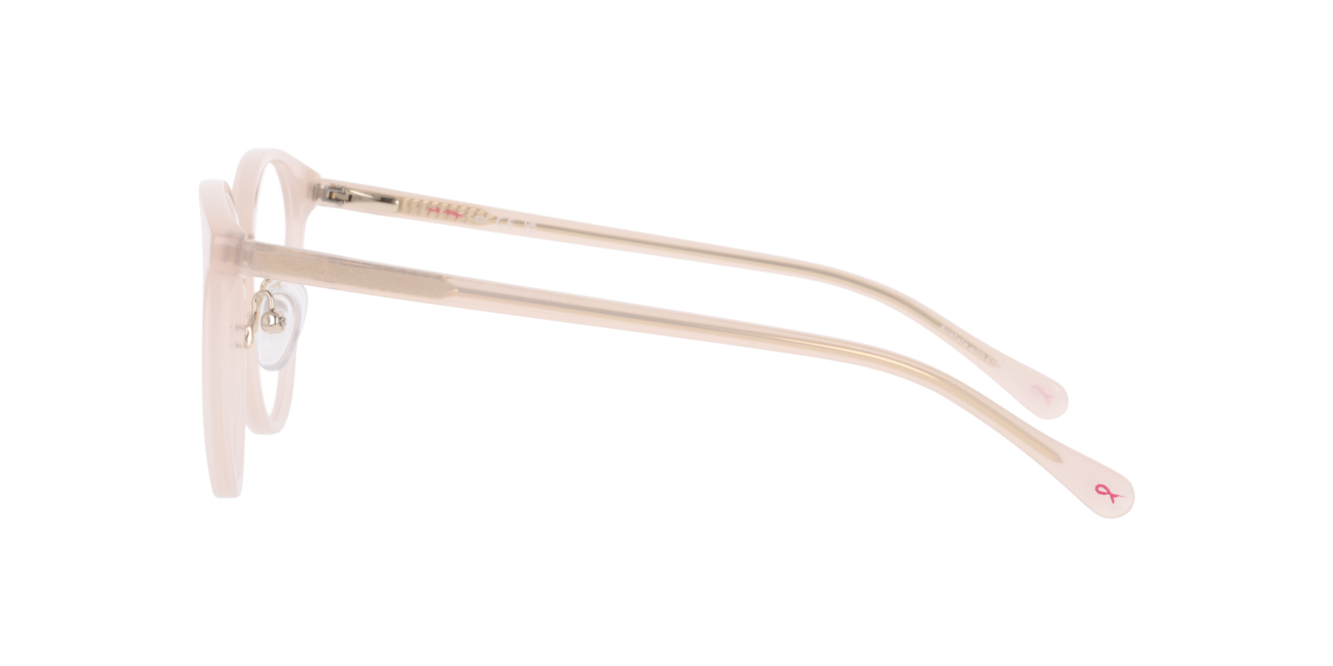 Nina Milky Pink AcetateEyeglass Frames for Glasses Direct, Side View