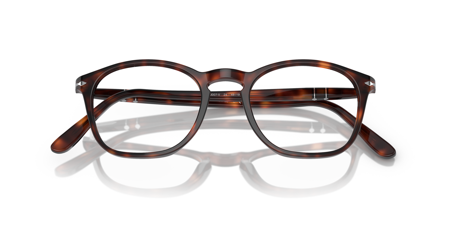 PO3007V Havana AcetateEyeglass Frames for Glasses Direct, Closed View