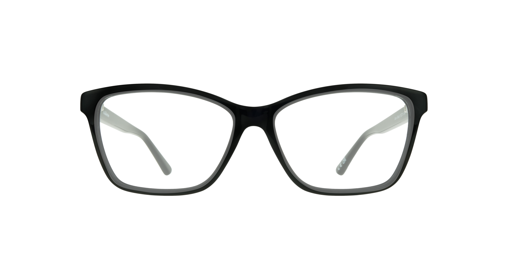Kara Black PlasticEyeglass Frames for Glasses Direct, Front View