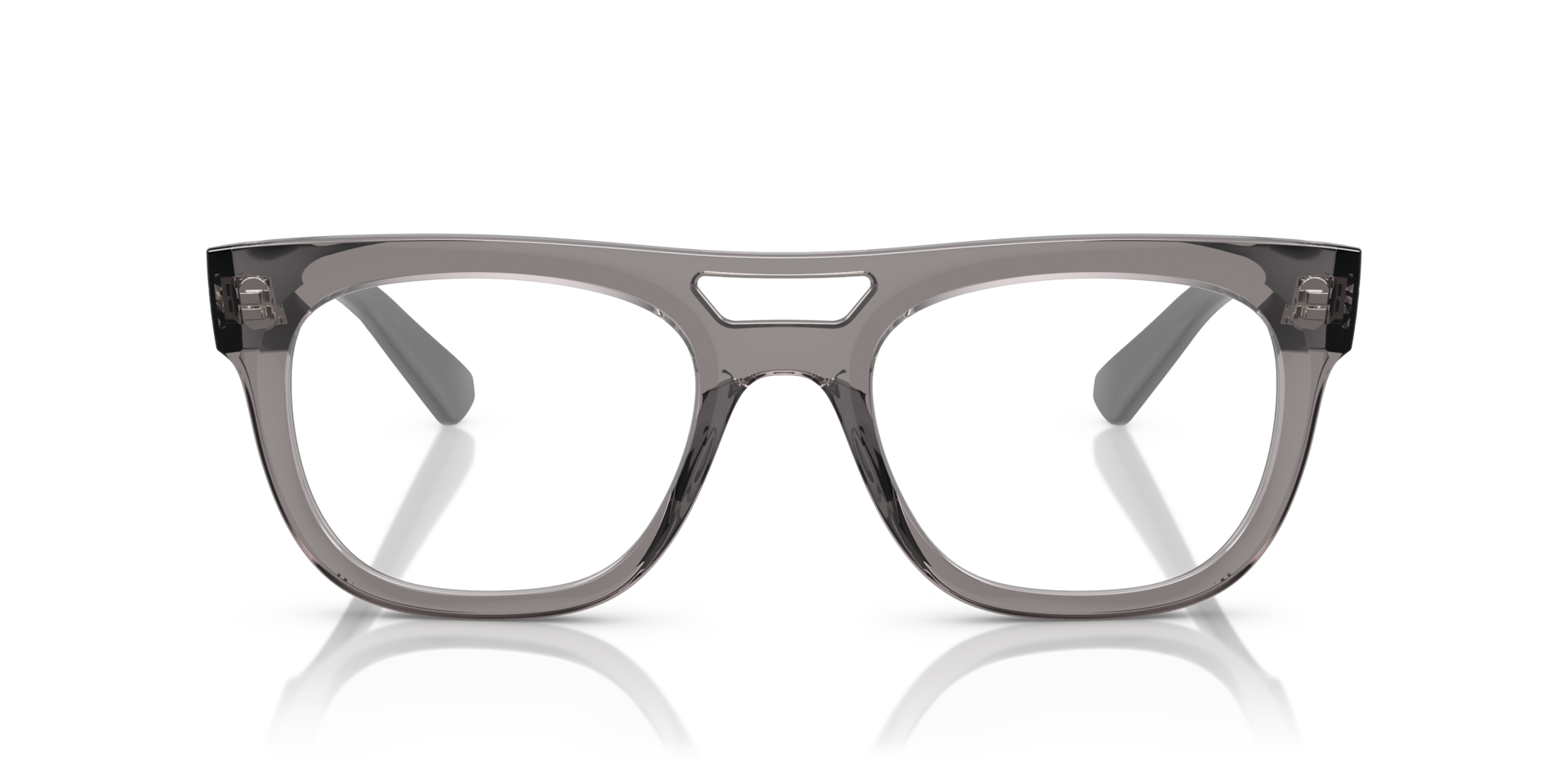 Lloyd Optics Bio-Based Transparent Grey PlasticEyeglass Frames for Glasses Direct, Front View