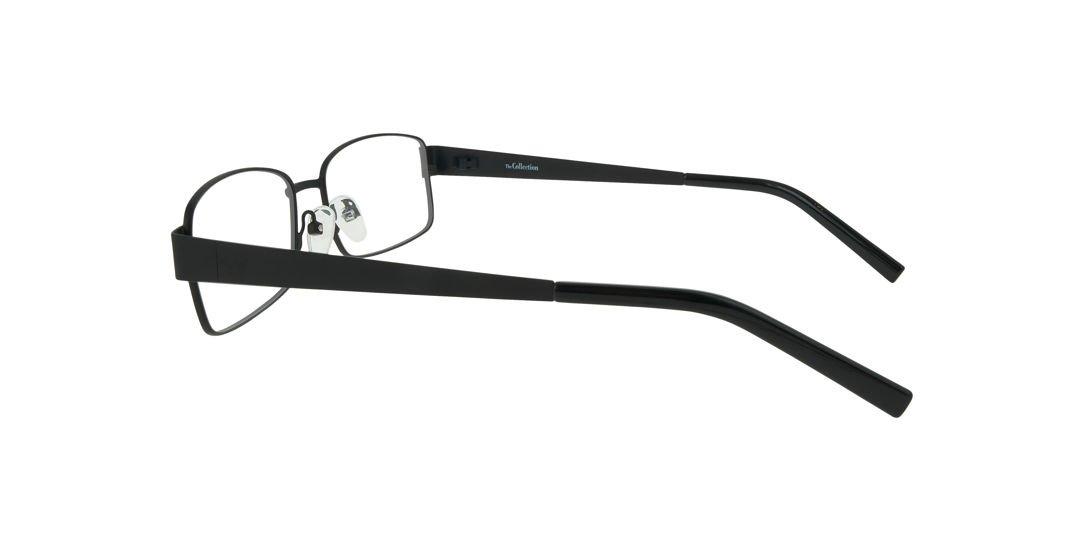 Leonardo Matte Black MetalEyeglass Frames for Glasses Direct, Side View