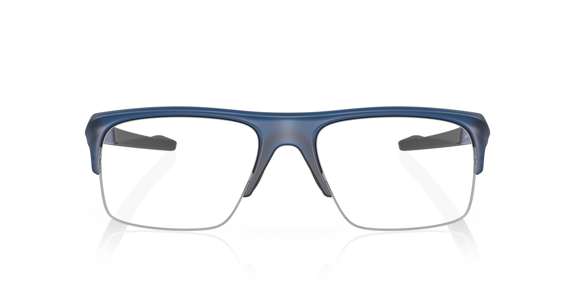Plazlink Matte Translucent Blue PlasticSunglass Frames for Glasses Direct, Front View