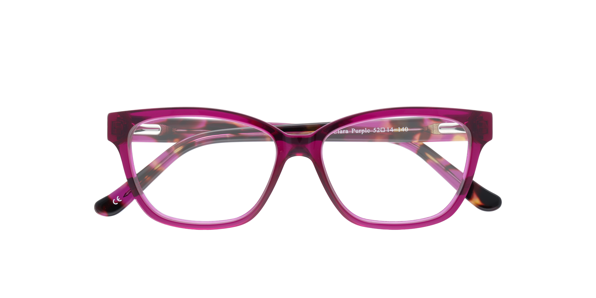 Clara Purple AcetateEyeglass Frames for Glasses Direct, Closed View