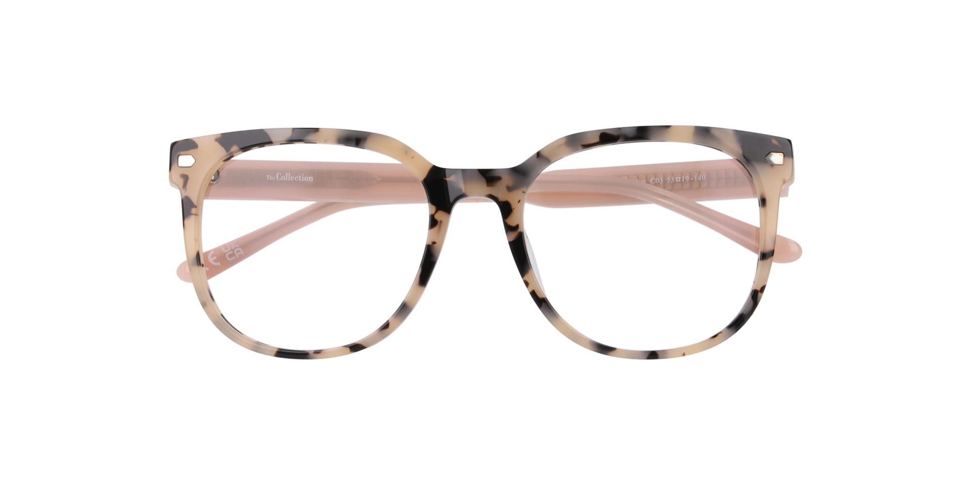 Merlyn Havana Pink AcetateEyeglass Frames for Glasses Direct, Closed View