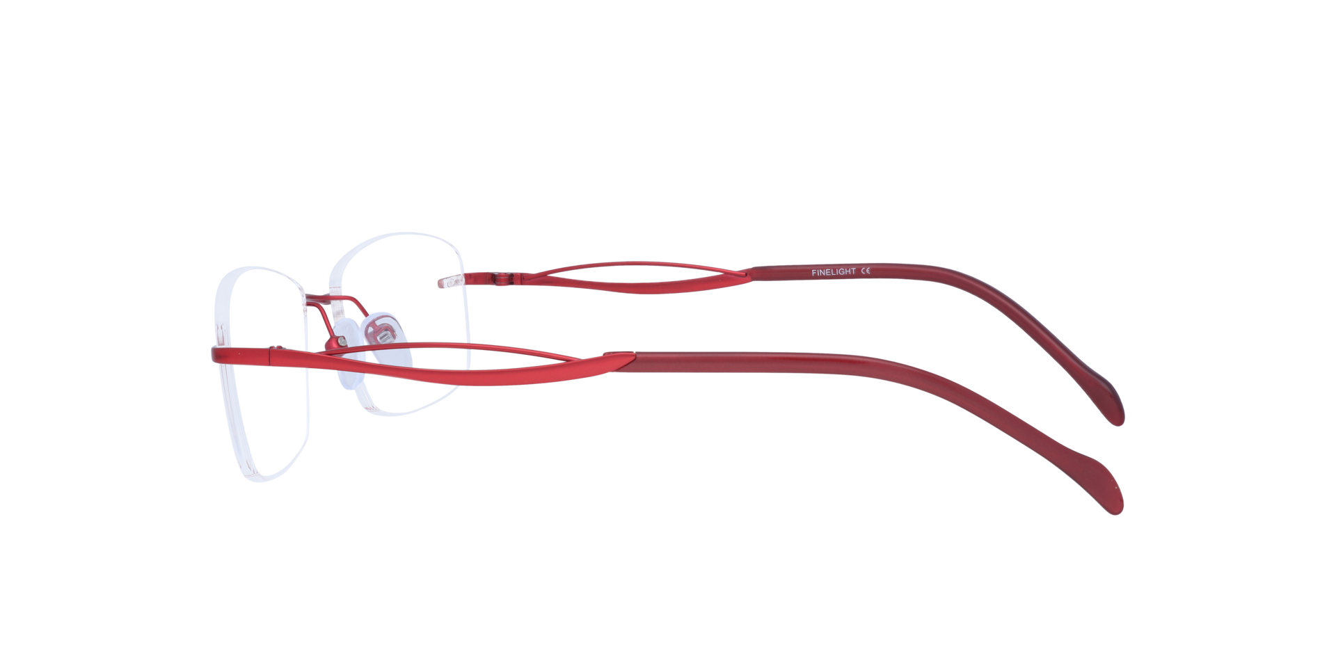 August Red MetalEyeglass Frames for Glasses Direct, Side View