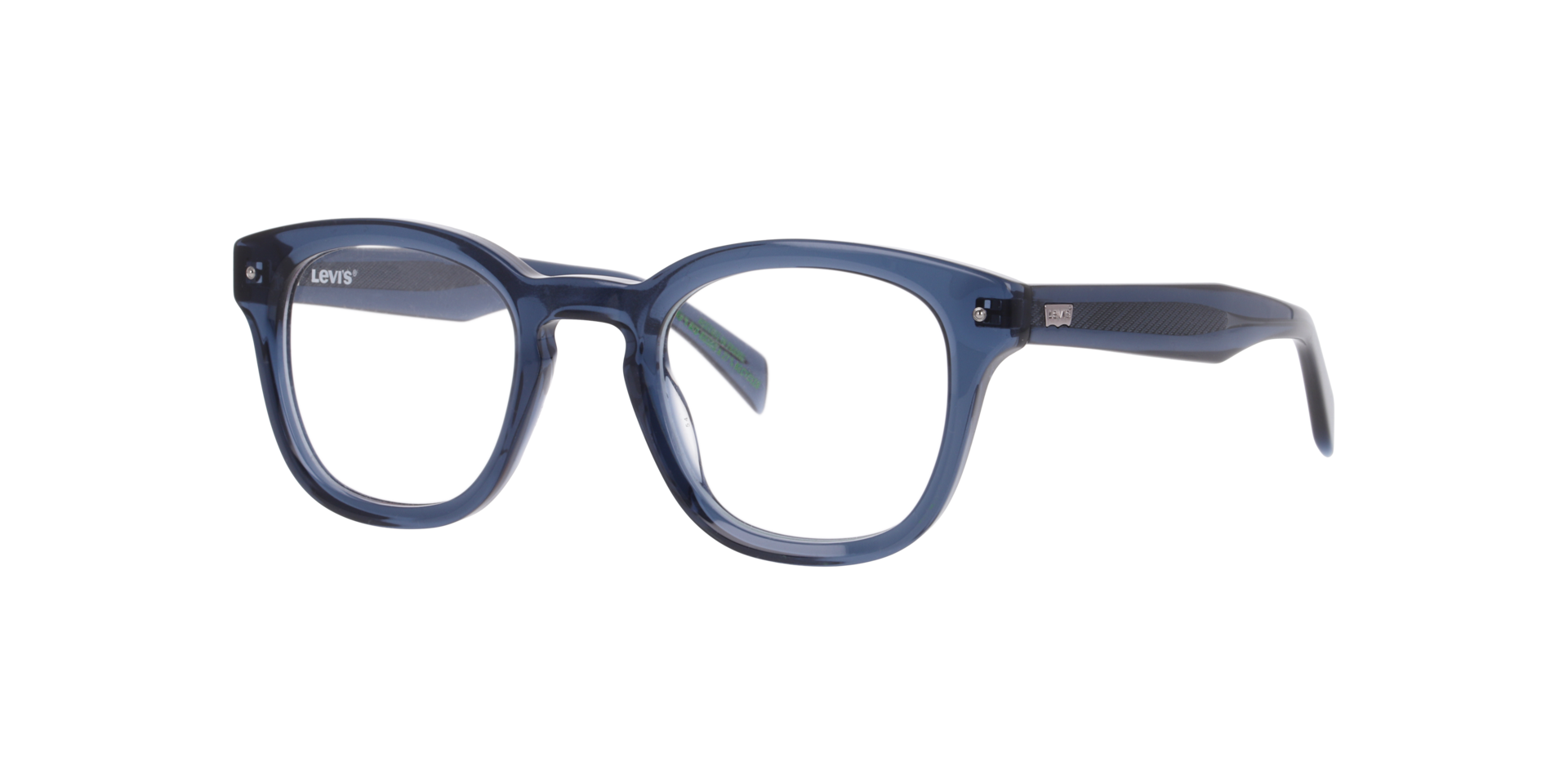LV 5088 Blue AcetateEyeglass Frames for Glasses Direct, Angle View
