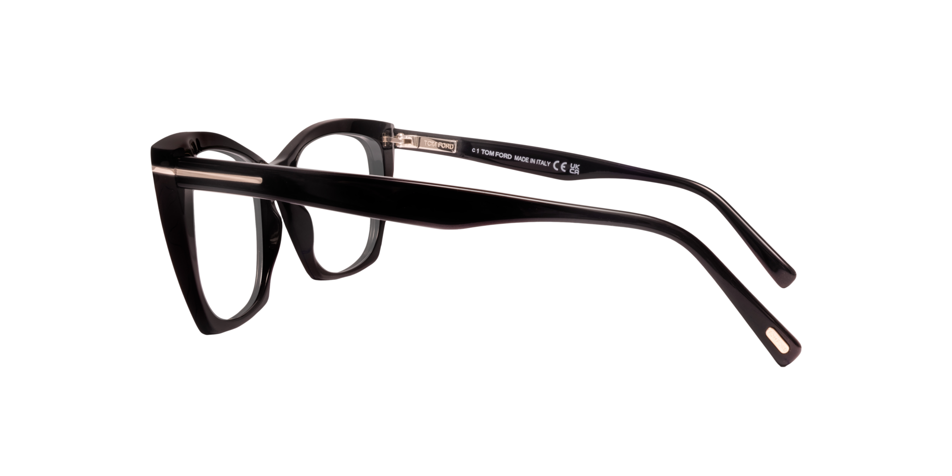 FT5709-B Black Shiny AcetateEyeglass Frames for Glasses Direct, Side View