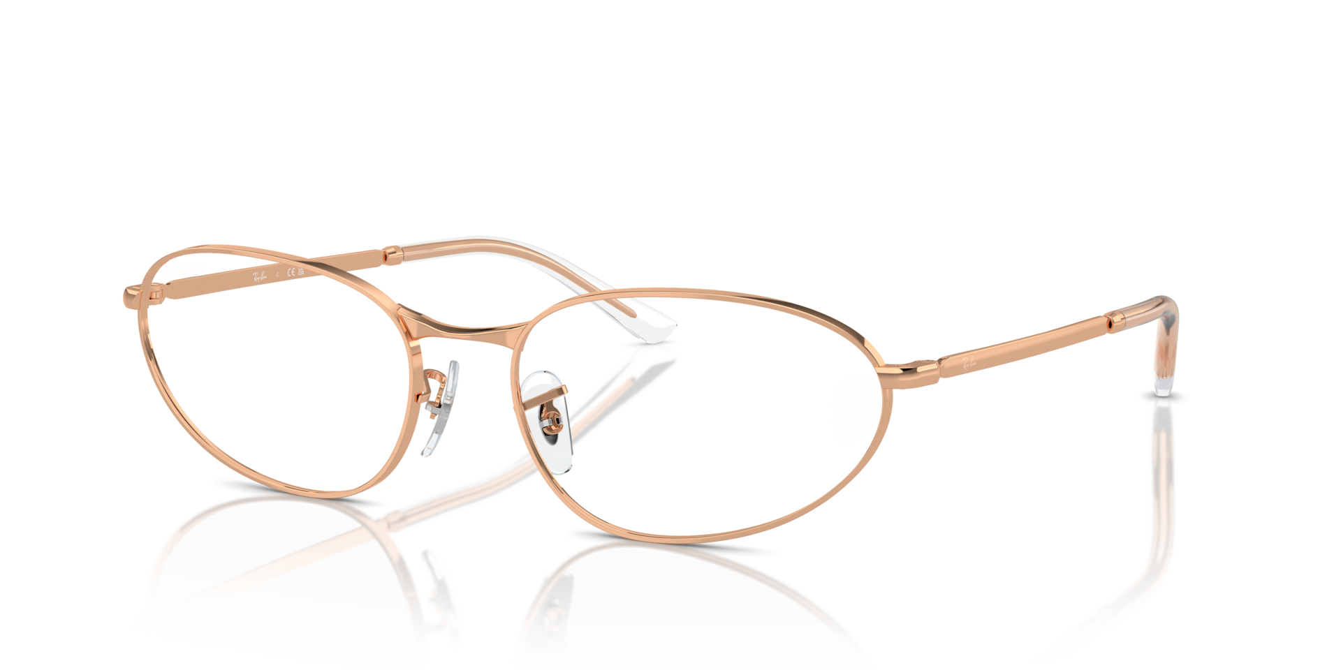 RB3734V Rose Gold MetalEyeglass Frames for Glasses Direct, Angle View