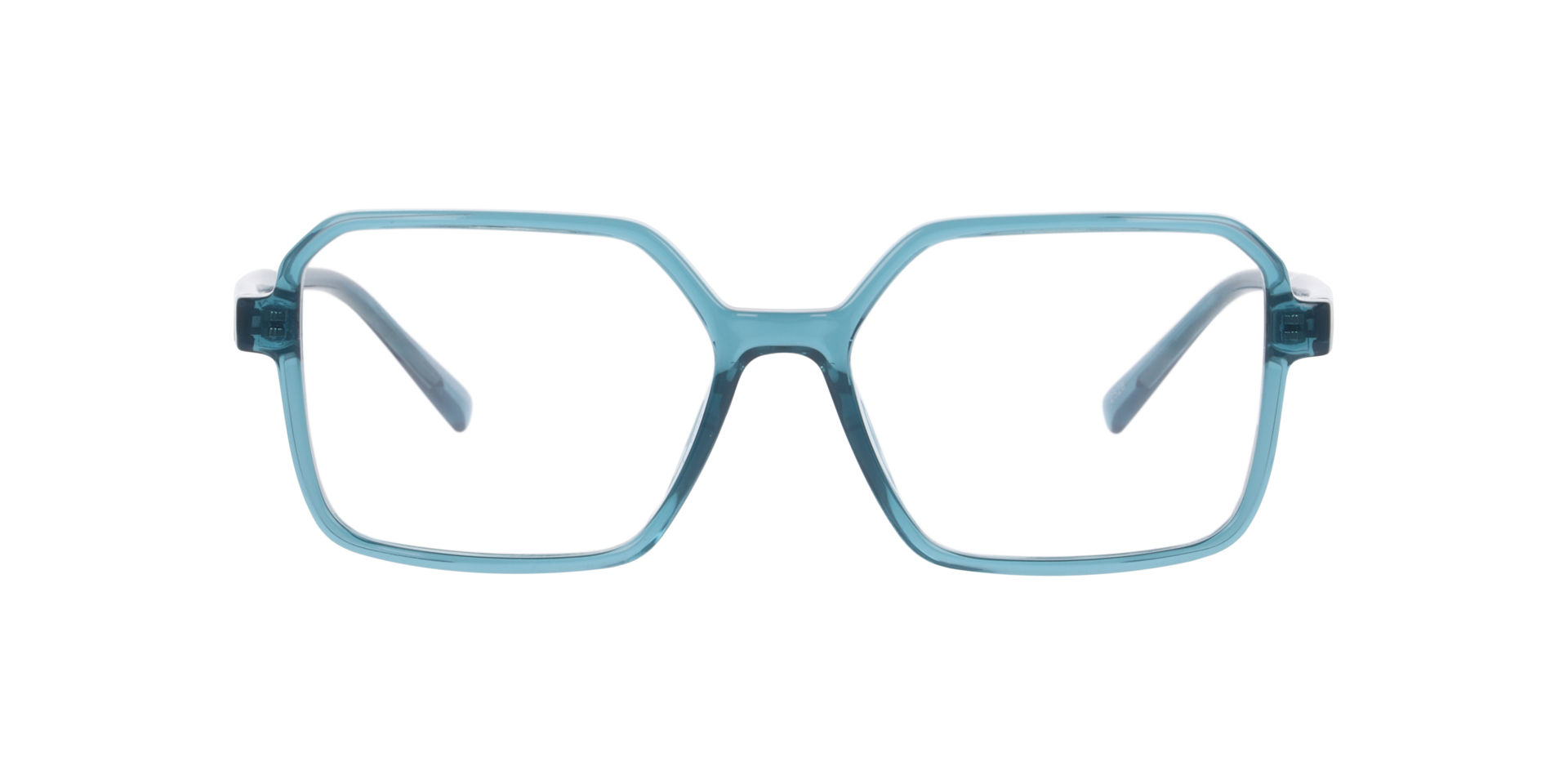 Nikita Transparent Turquoise PlasticEyeglass Frames for Glasses Direct, Front View