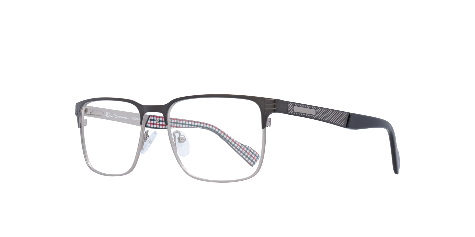 Stanley BN Gunmetal PlasticEyeglass Frames for Glasses Direct, Angle View