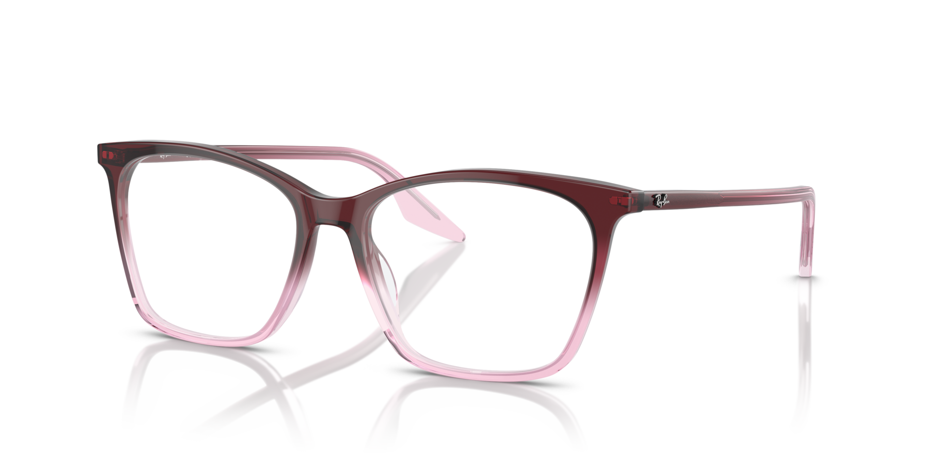 RB5422 Red & Pink AcetateEyeglass Frames for Glasses Direct, Angle View