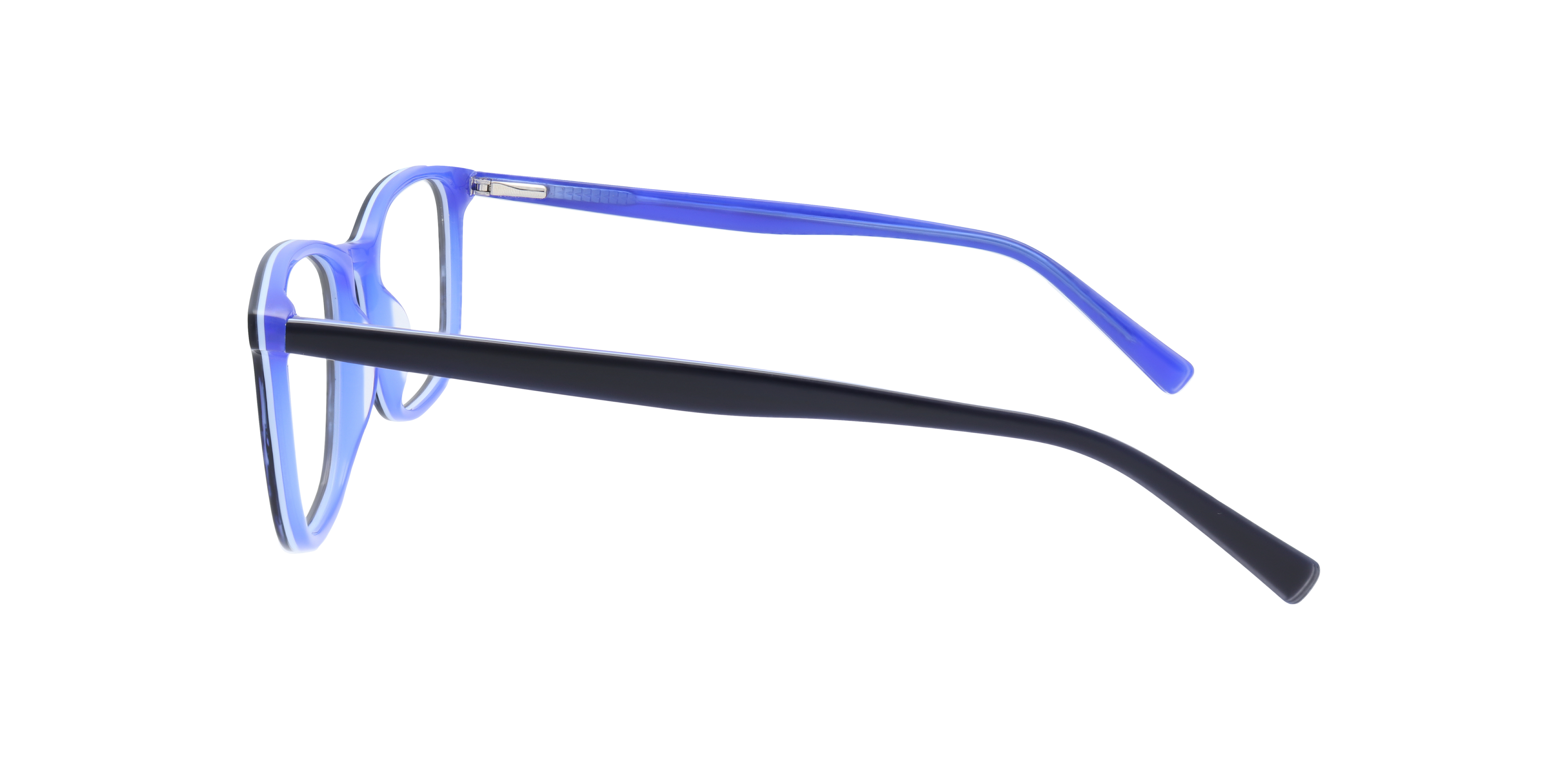 Grayson Black & Blue AcetateEyeglass Frames for Glasses Direct, Side View