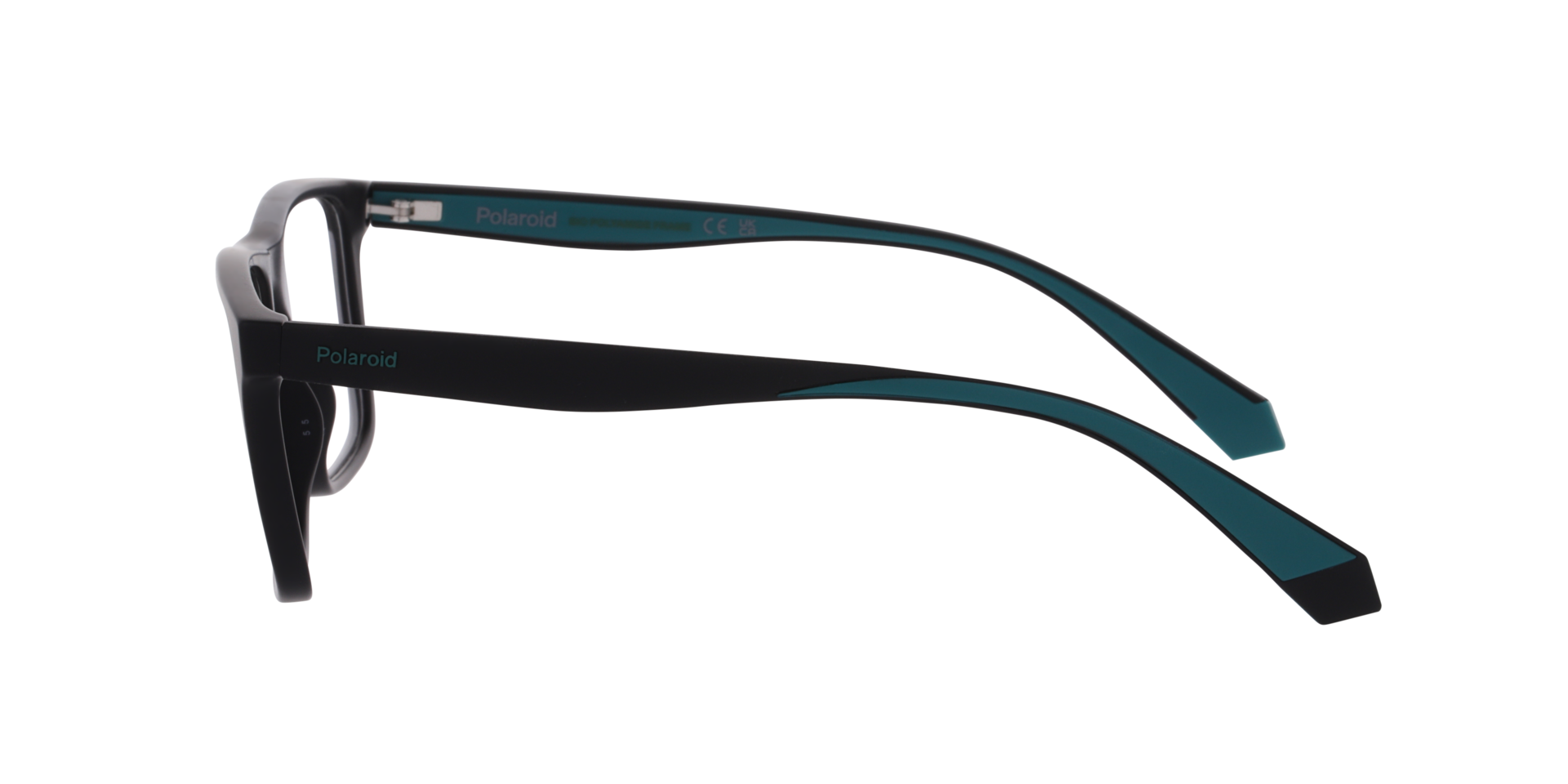 PLD D618 Black PlasticEyeglass Frames for Glasses Direct, Side View