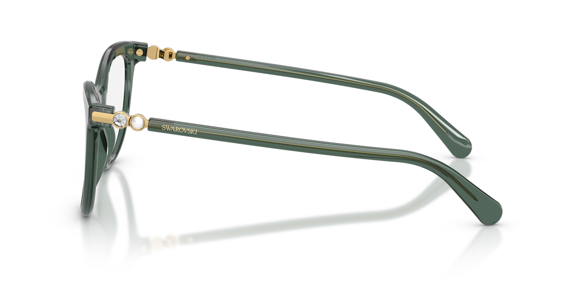 SK2064 Transparent Green AcetateEyeglass Frames for Glasses Direct, Side View