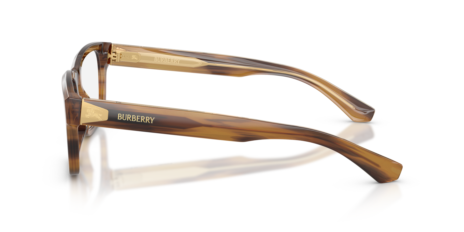 BE2469 Striped Brown AcetateEyeglass Frames for Glasses Direct, Side View