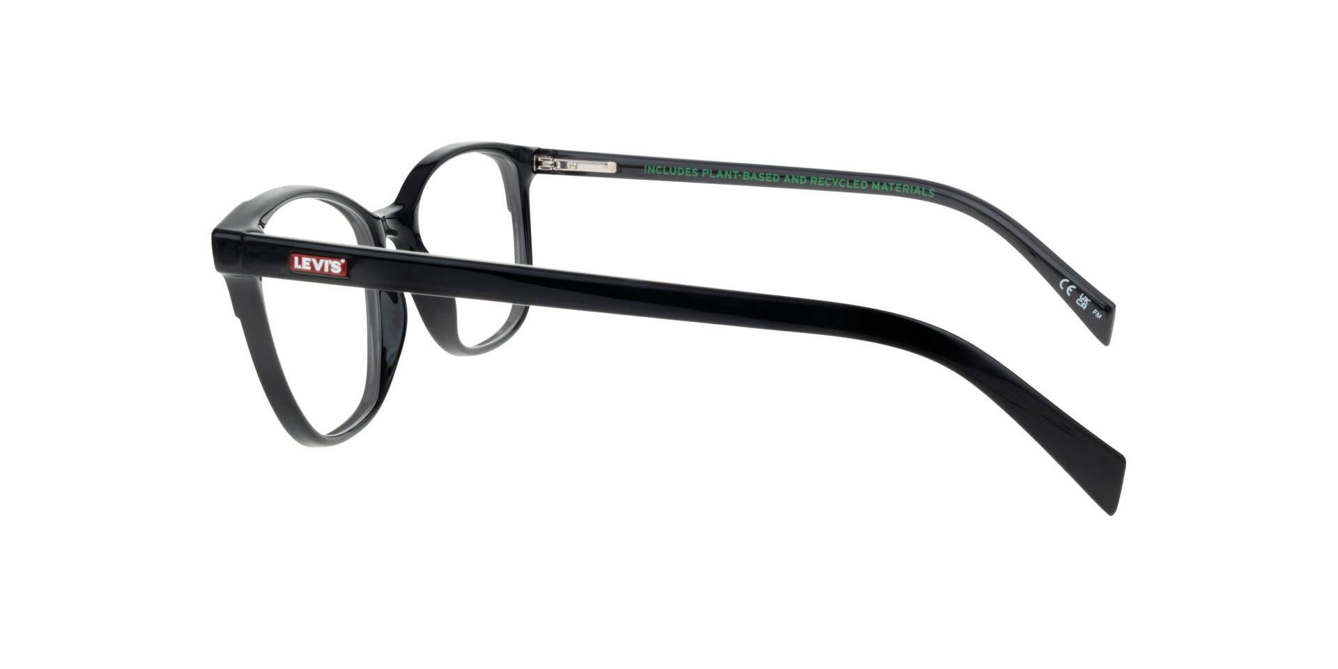 LV 1053 Black PlasticEyeglass Frames for Glasses Direct, Side View