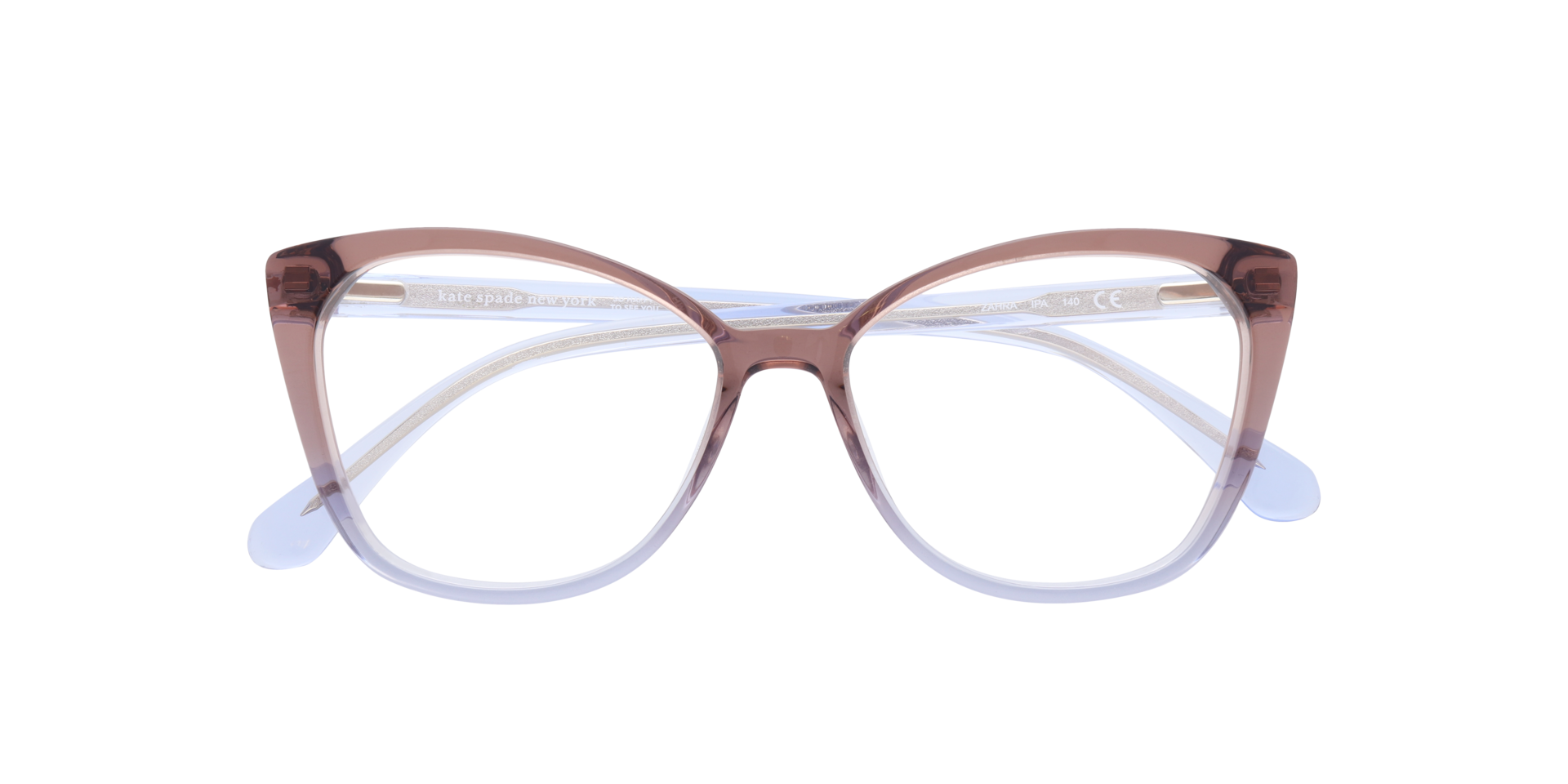 Zahra Brown Blue AcetateEyeglass Frames for Glasses Direct, Closed View