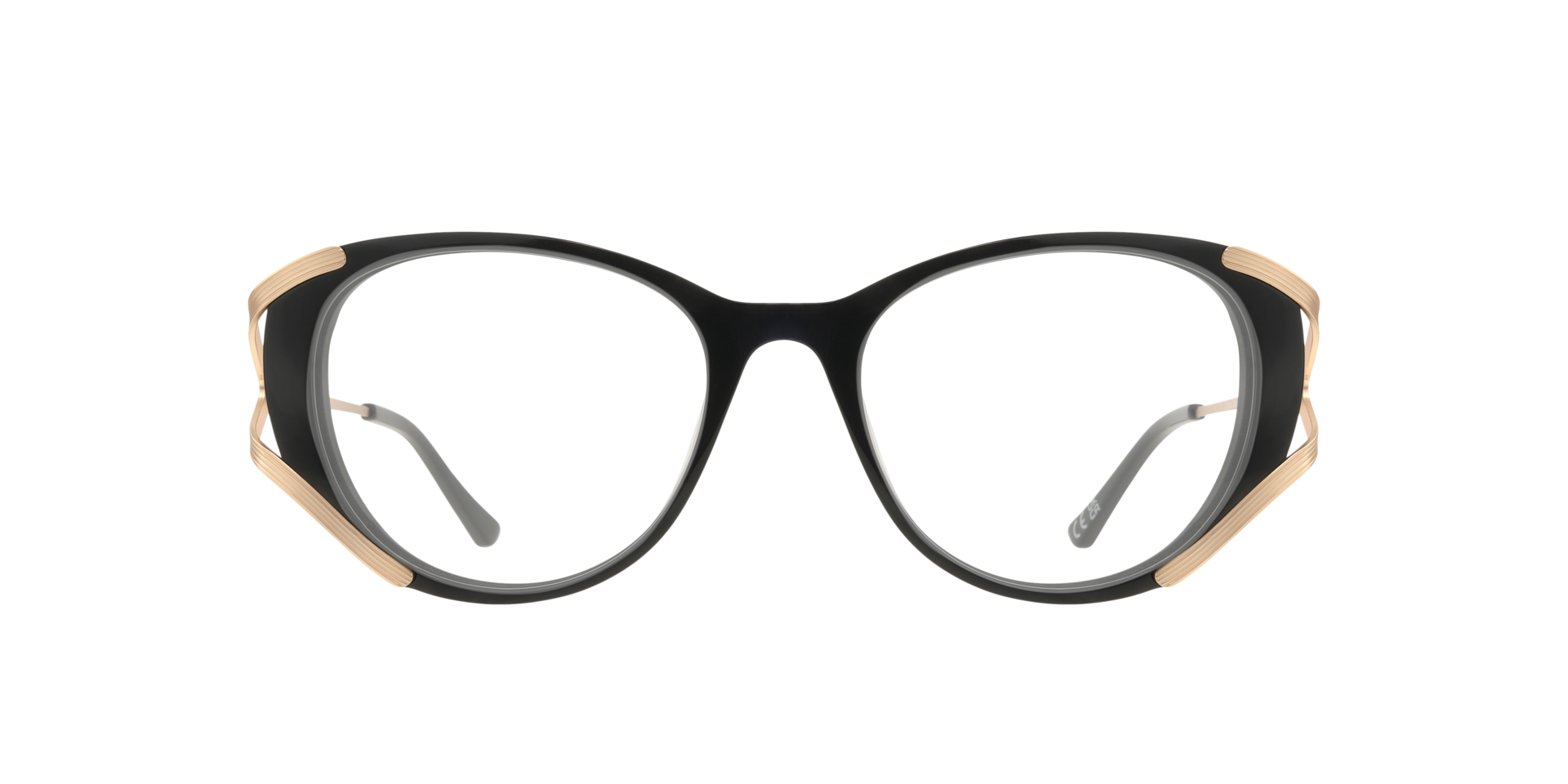 Lillian Black & Gold AcetateEyeglass Frames for Glasses Direct, Front View