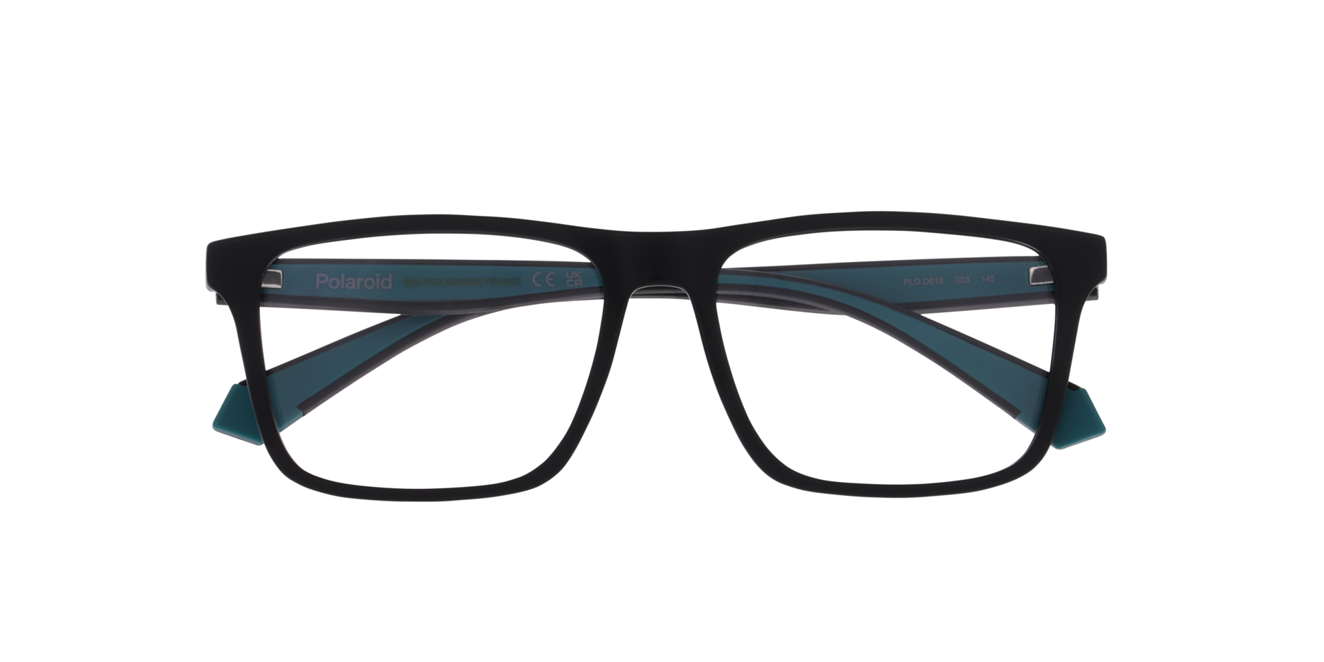 PLD D618 Black PlasticEyeglass Frames for Glasses Direct, Closed View