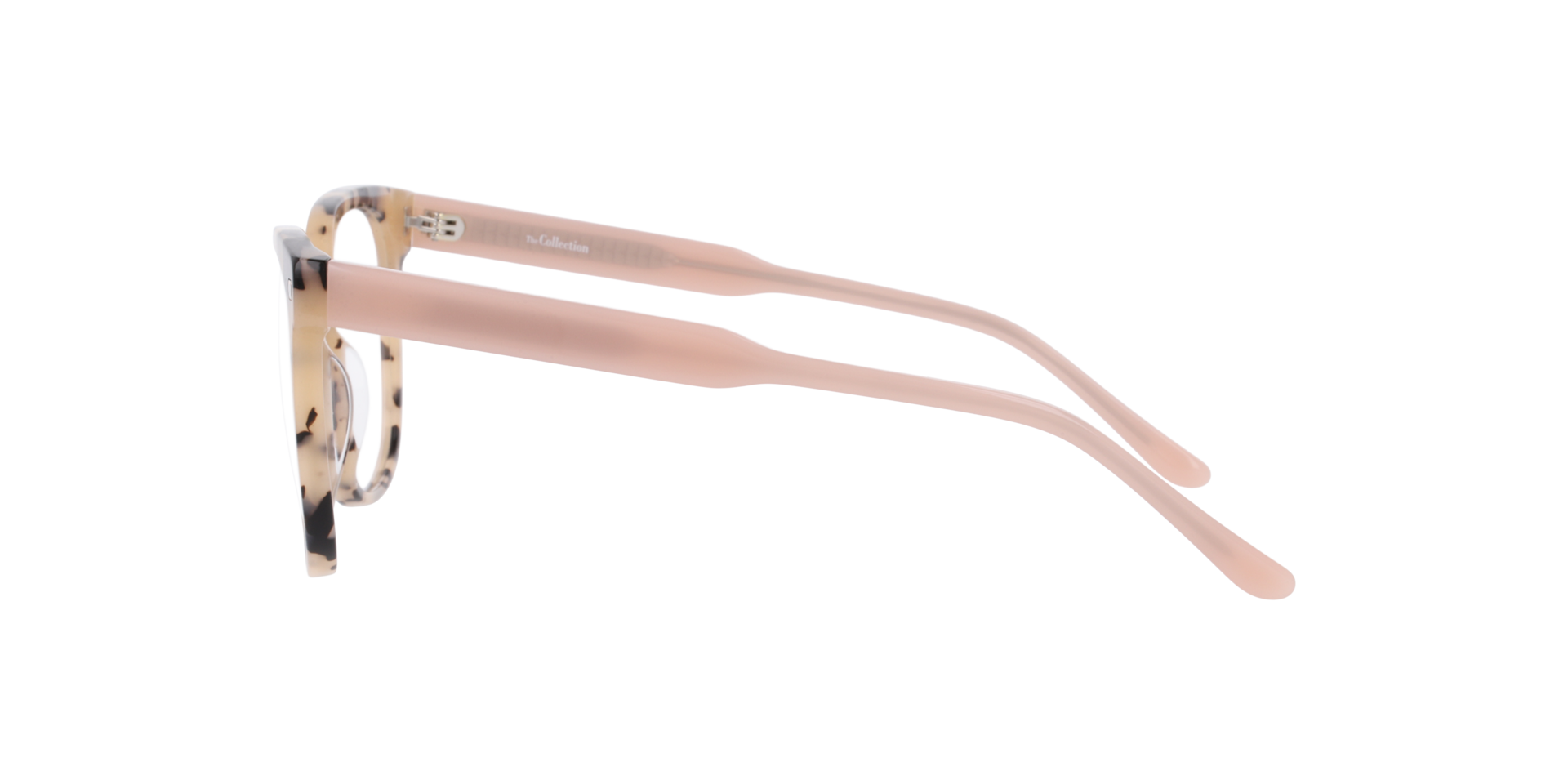 Merlyn Havana Pink AcetateEyeglass Frames for Glasses Direct, Side View