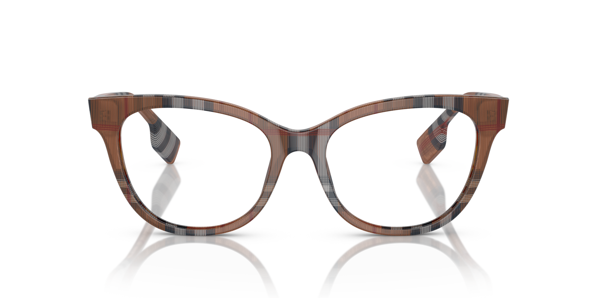 BE2375 Check Brown AcetateEyeglass Frames for Glasses Direct, Front View