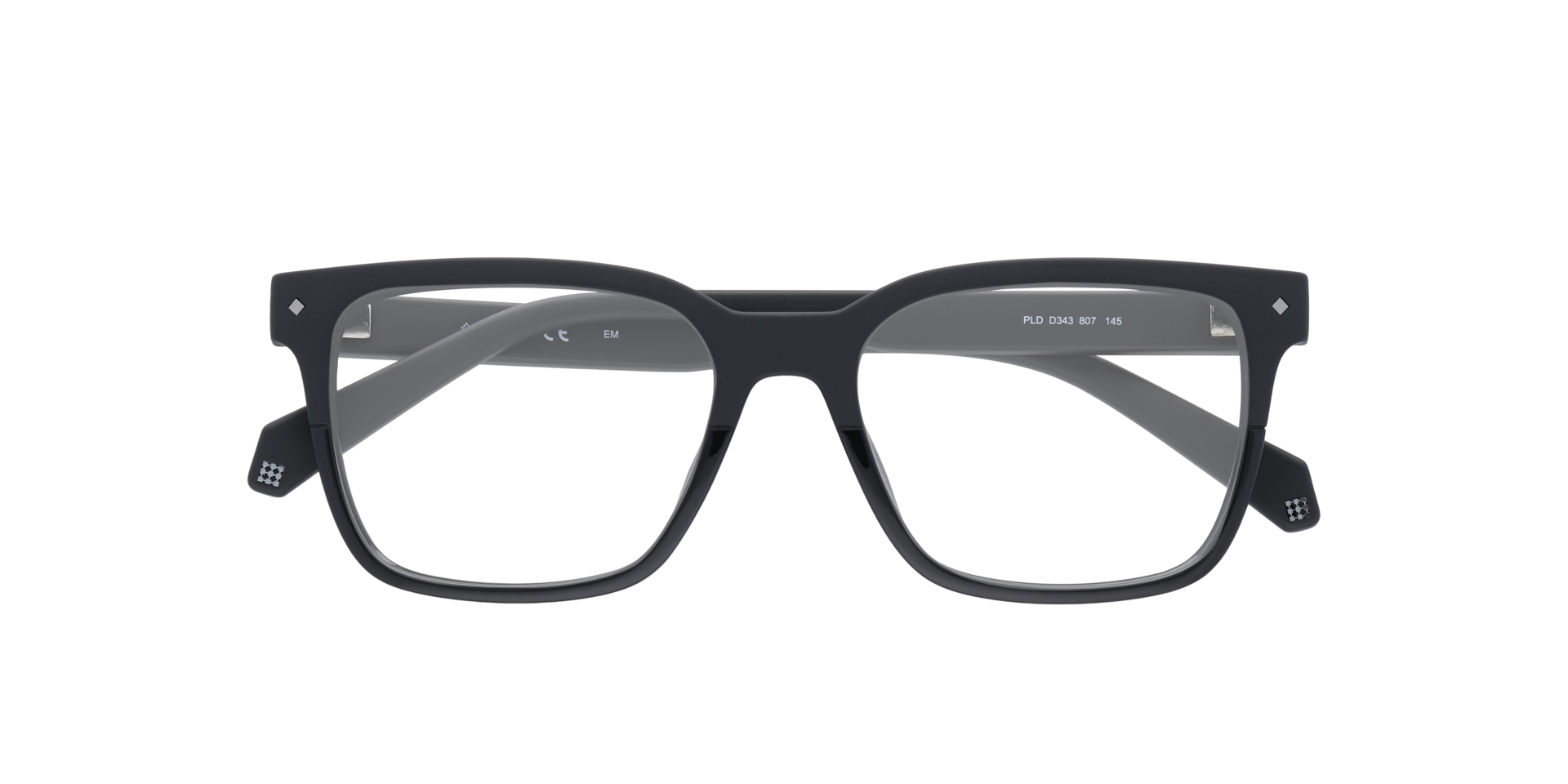 PLD D343 Black PlasticEyeglass Frames for Glasses Direct, Closed View