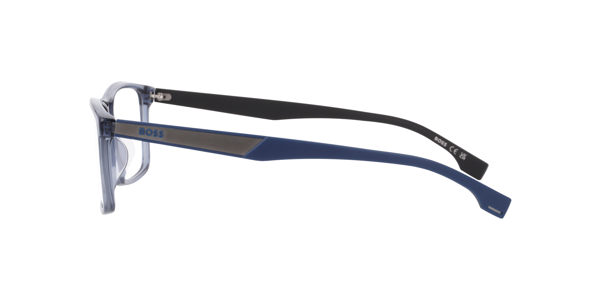 Boss 1768/G Blue AcetateEyeglass Frames for Glasses Direct, Side View