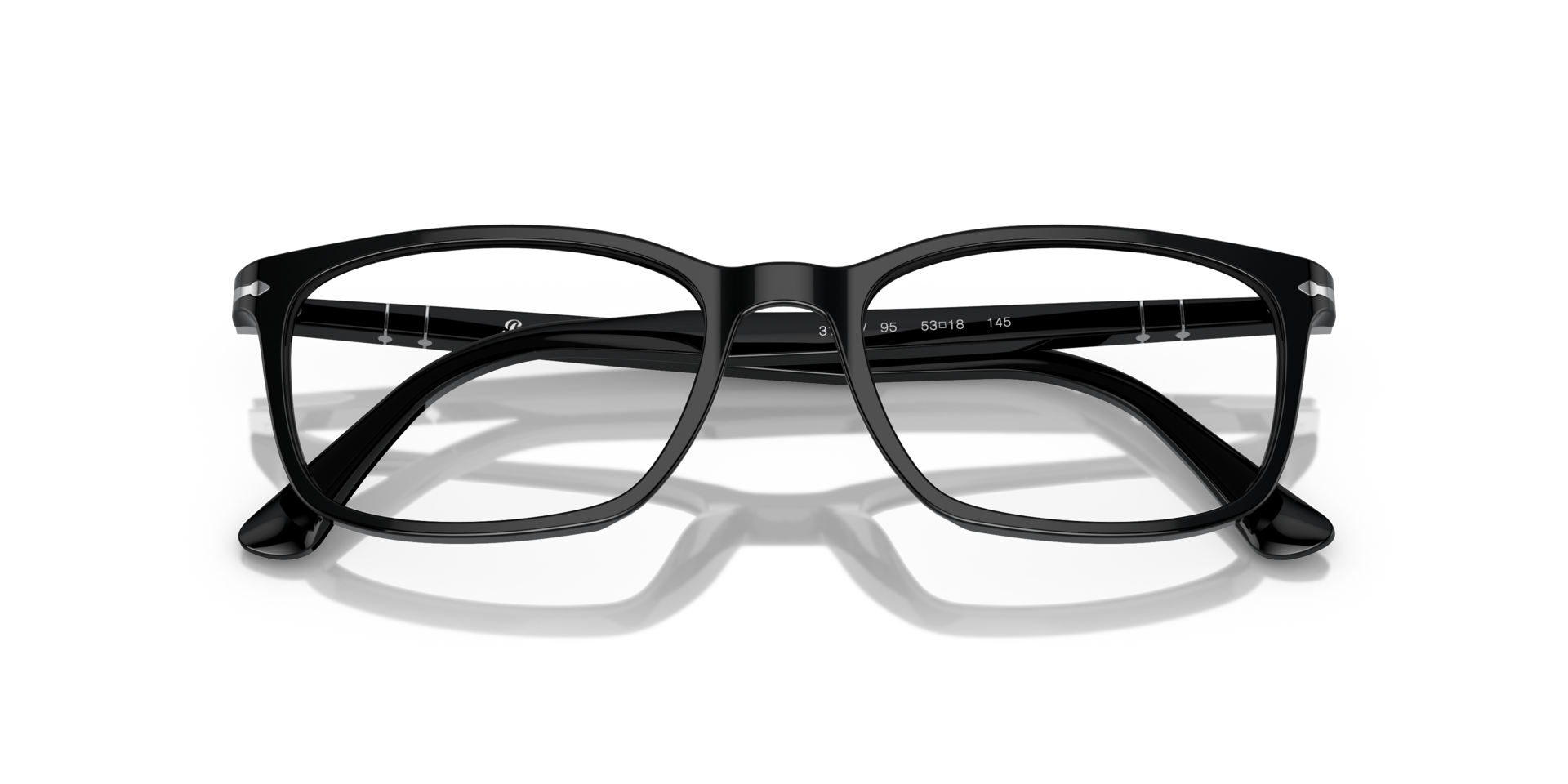 PO3189V Black AcetateEyeglass Frames for Glasses Direct, Closed View