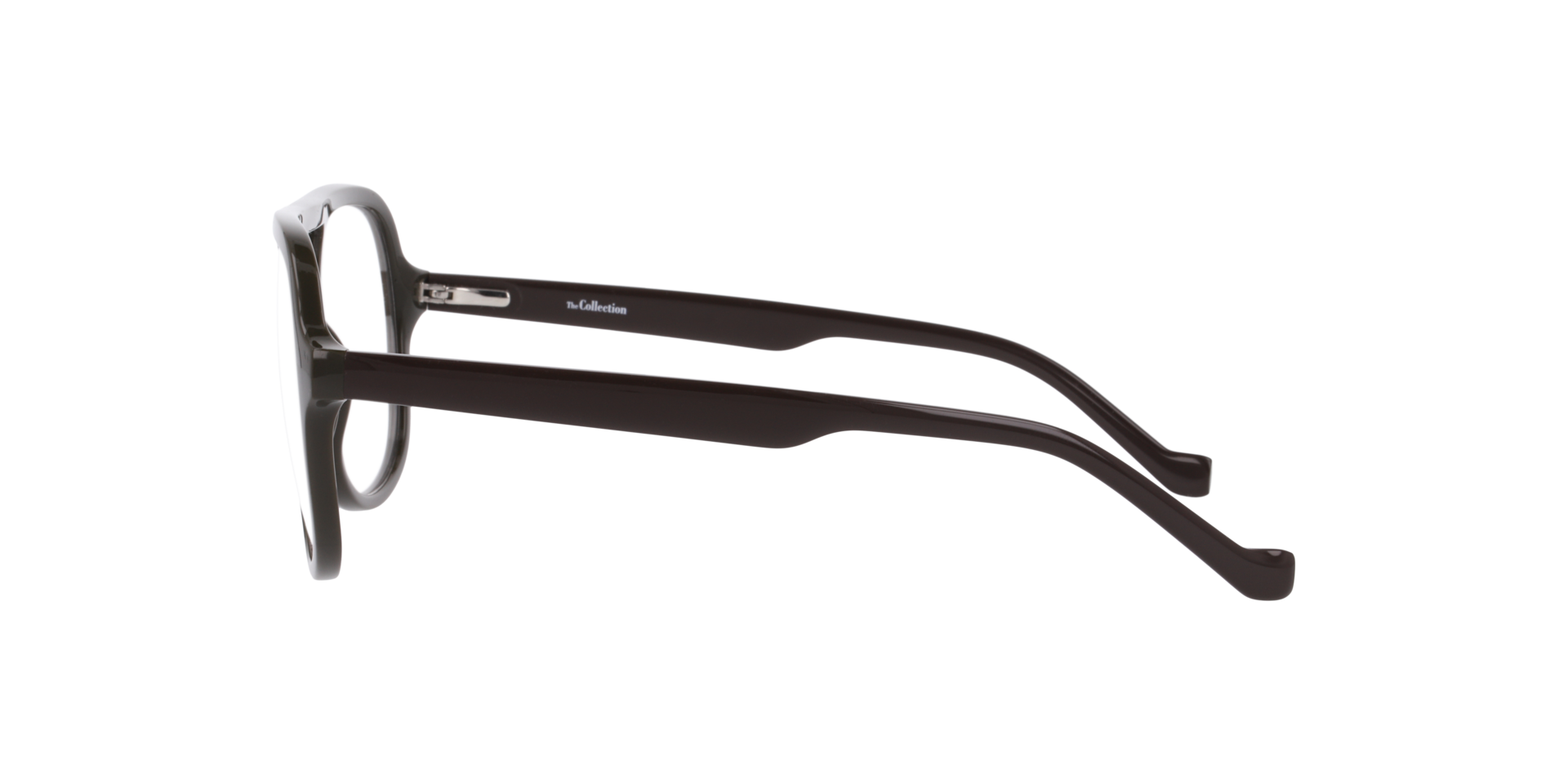 Maxwell Khaki PlasticEyeglass Frames for Glasses Direct, Side View