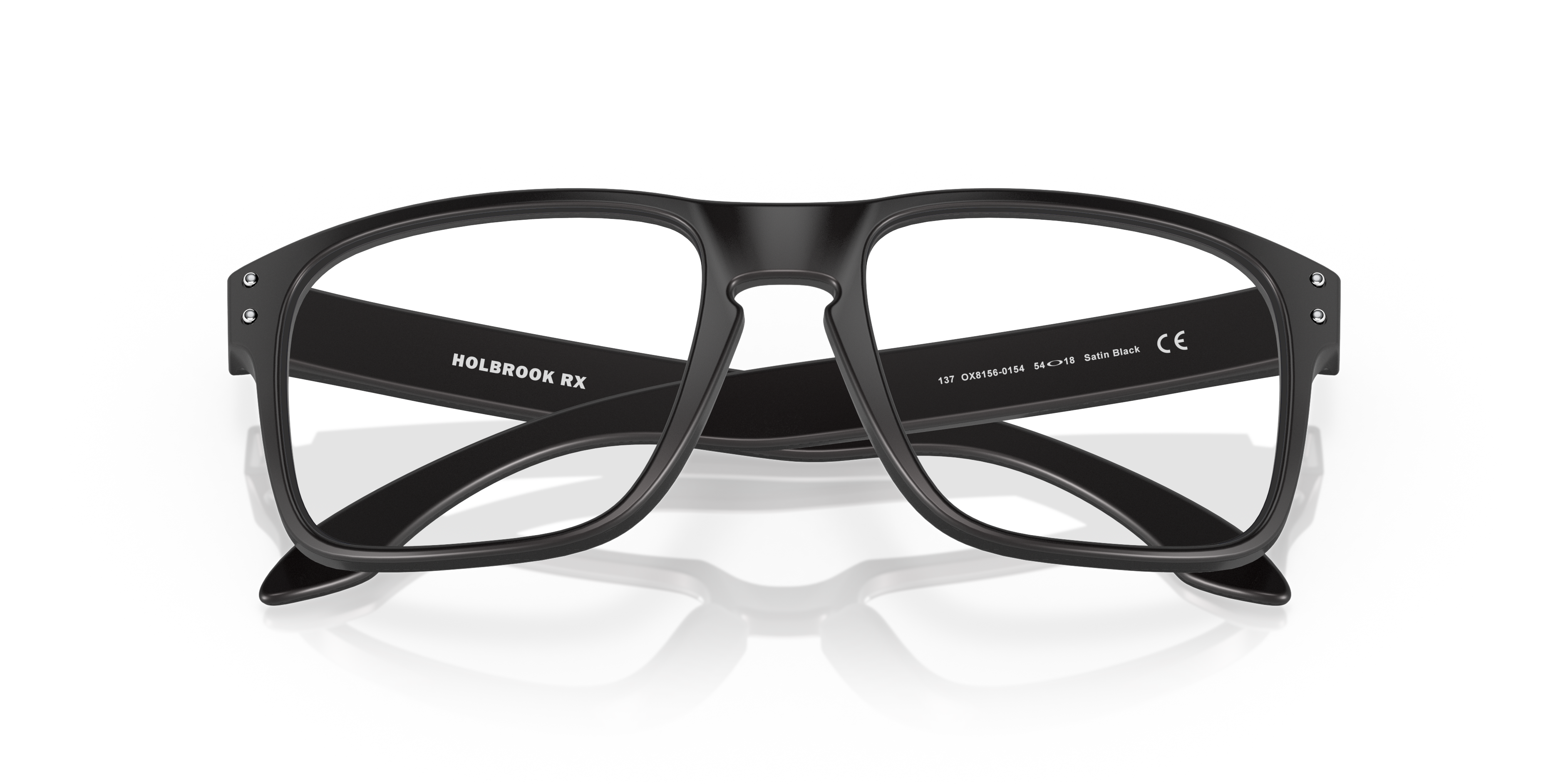 Holbrook™ Satin Black PlasticEyeglass Frames for Glasses Direct, Closed View