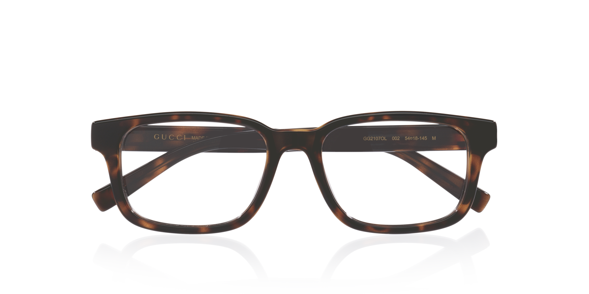Gg2107Ol Tortoise PlasticEyeglass Frames for Glasses Direct, Closed View